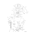 Crosley CLCE500FW4 motor/tub diagram