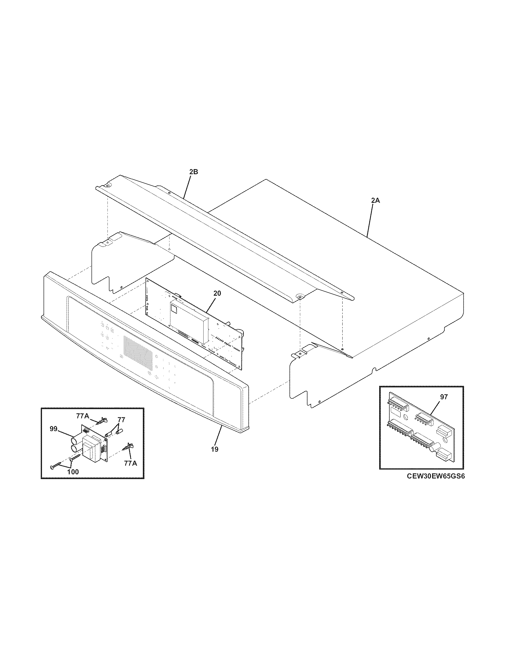 Electrolux EW27EW65GW5 control panel diagram