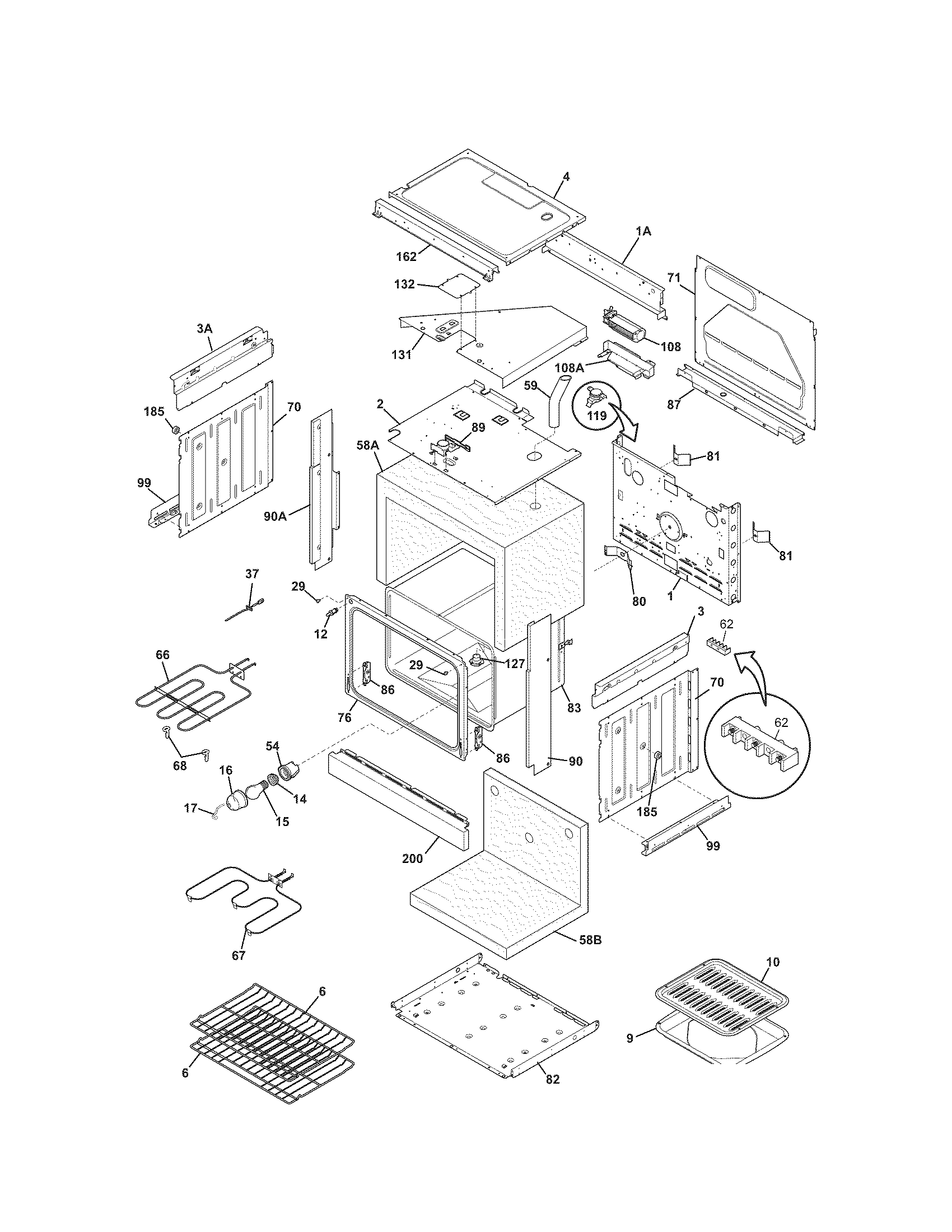 Kenmore 79045582900 body diagram