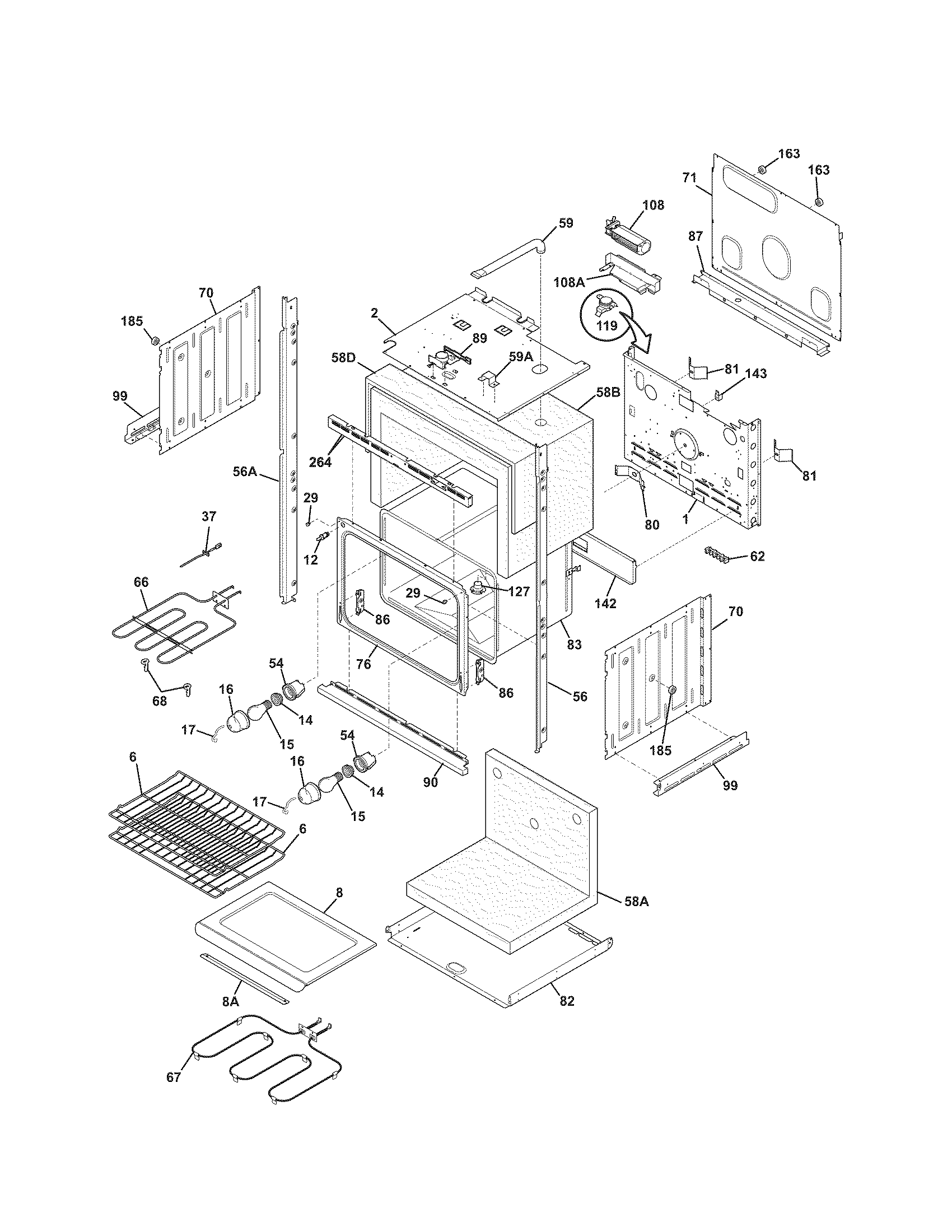 Kenmore 79048769900 lower oven diagram