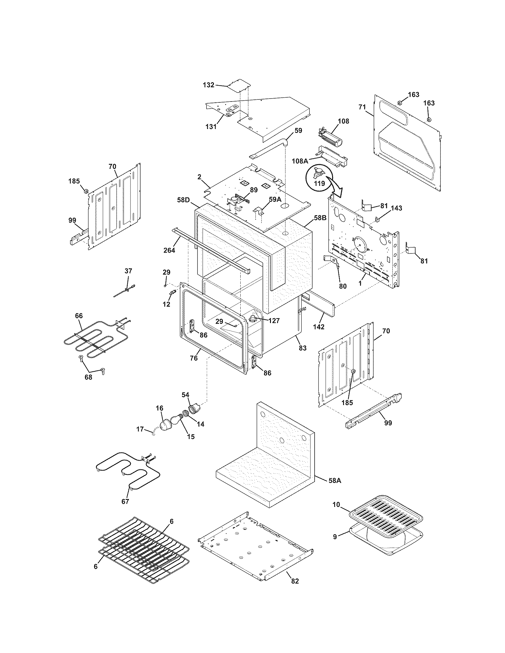 Kenmore 79048879900 upper oven diagram