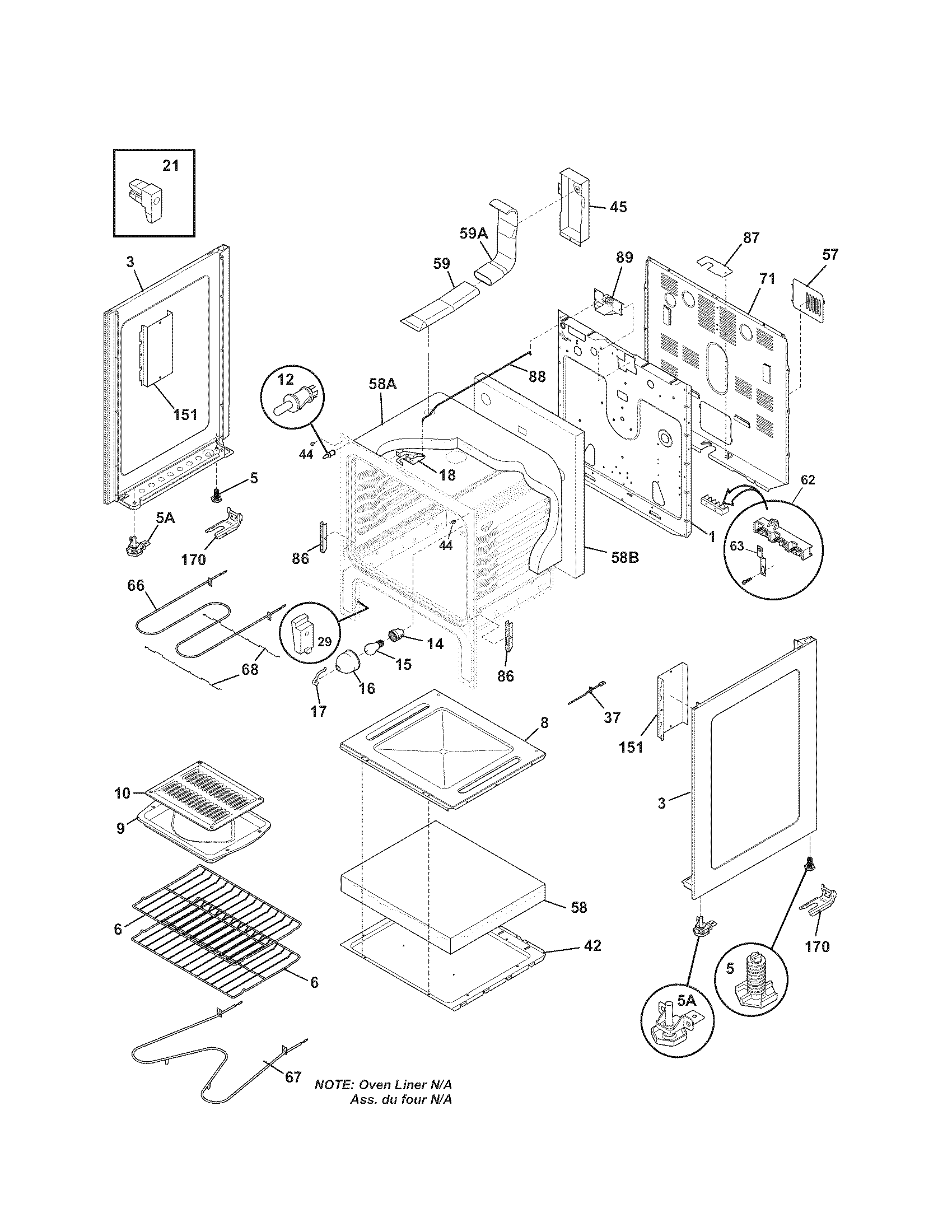 Kenmore 79096008805 body diagram