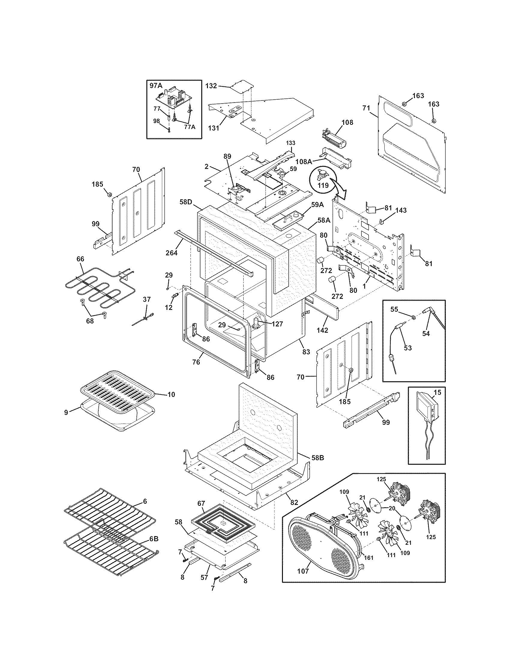 Kenmore Elite 79048143801 upper oven diagram