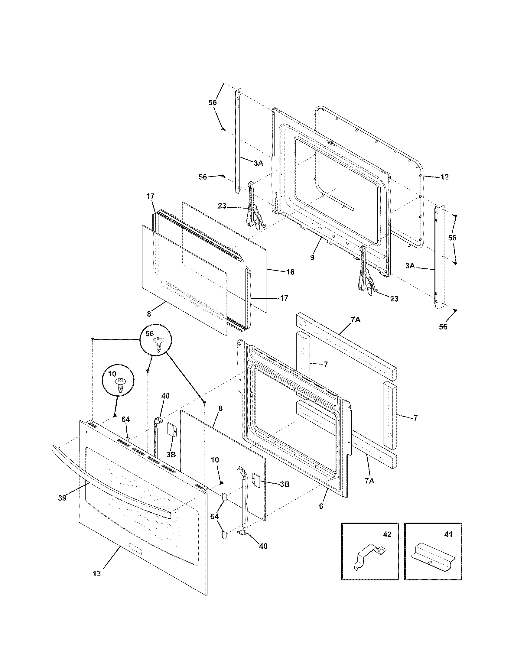 Kenmore Elite 79048143801 doors diagram