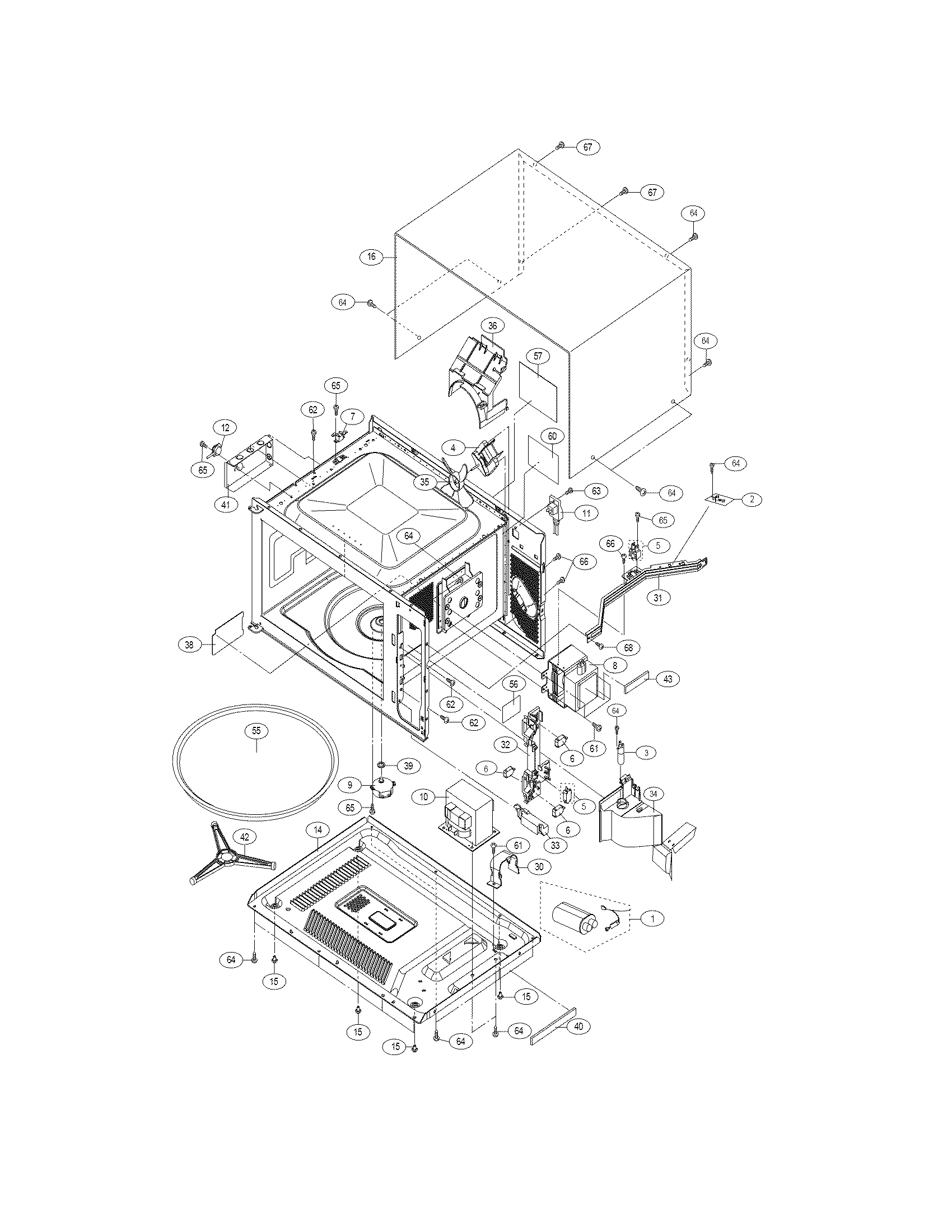 Frigidaire CPLMB209DCC oven/cabinet diagram