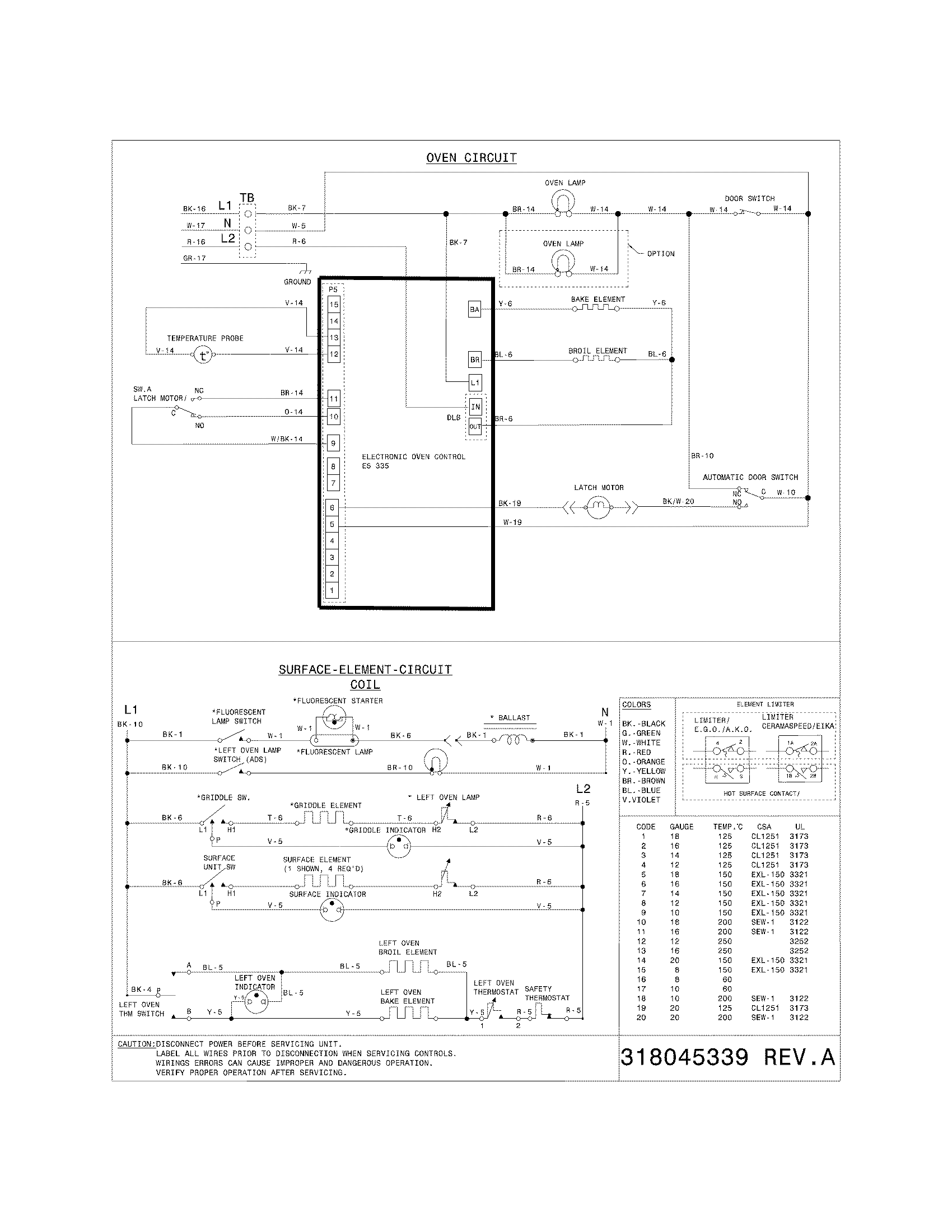 Frigidaire FEF450BWG wiring diagram diagram