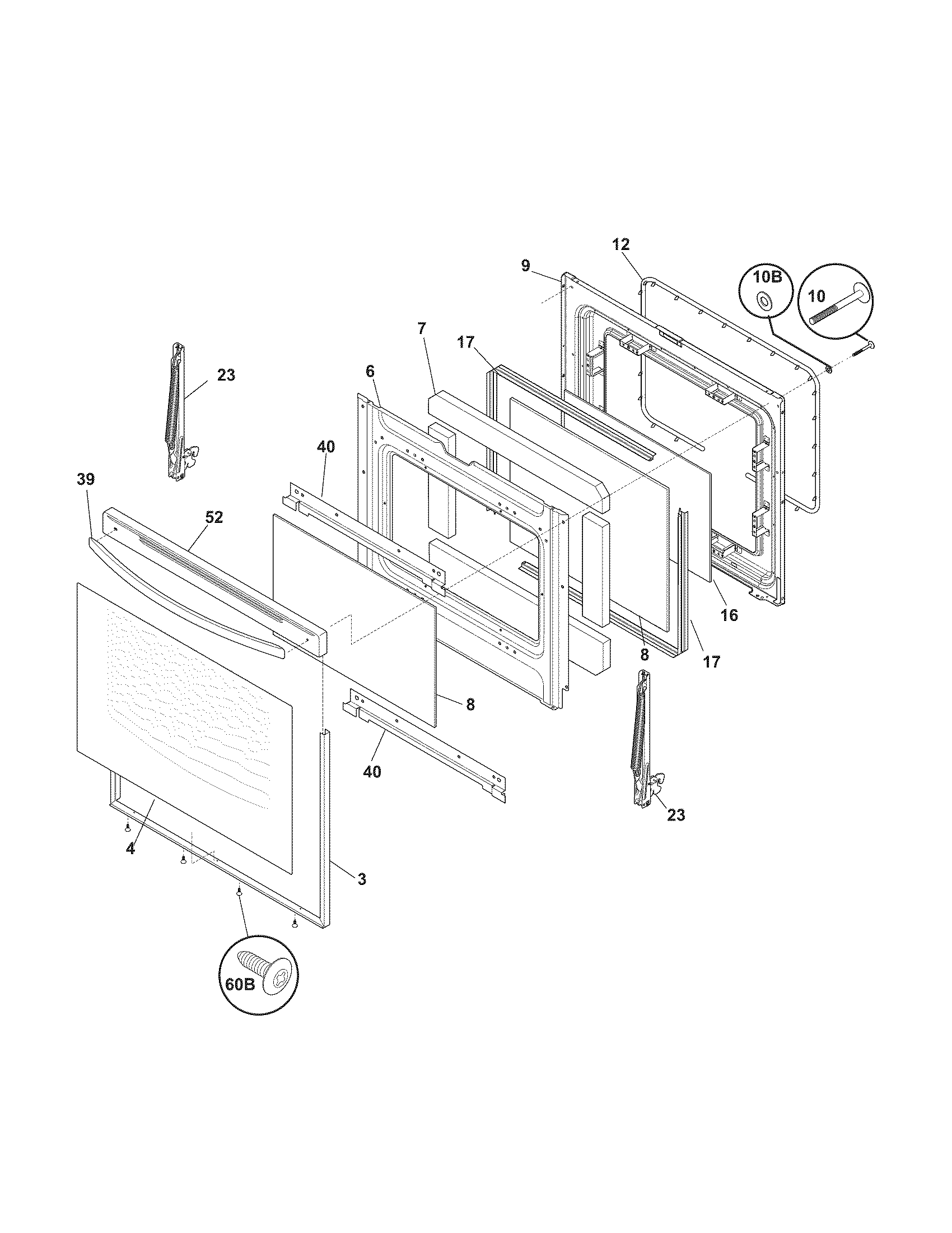 Kenmore Elite 79077499803 door diagram