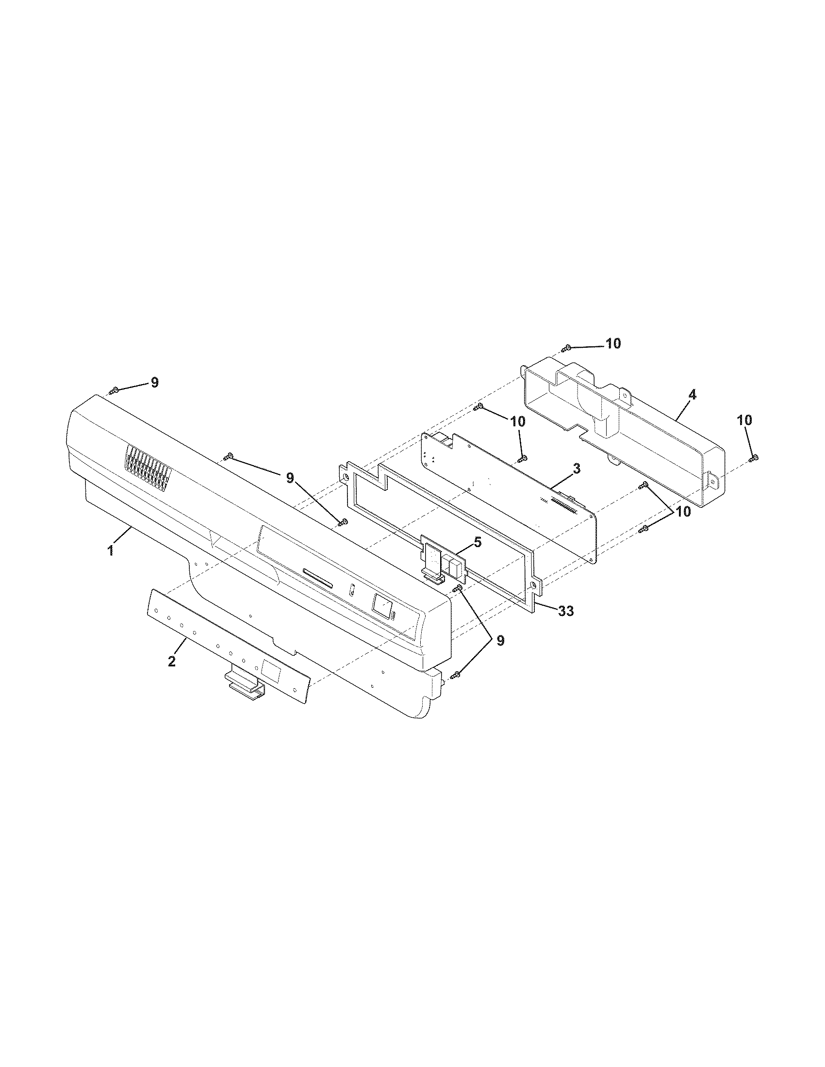 Frigidaire FGBD2432KB1 control panel diagram