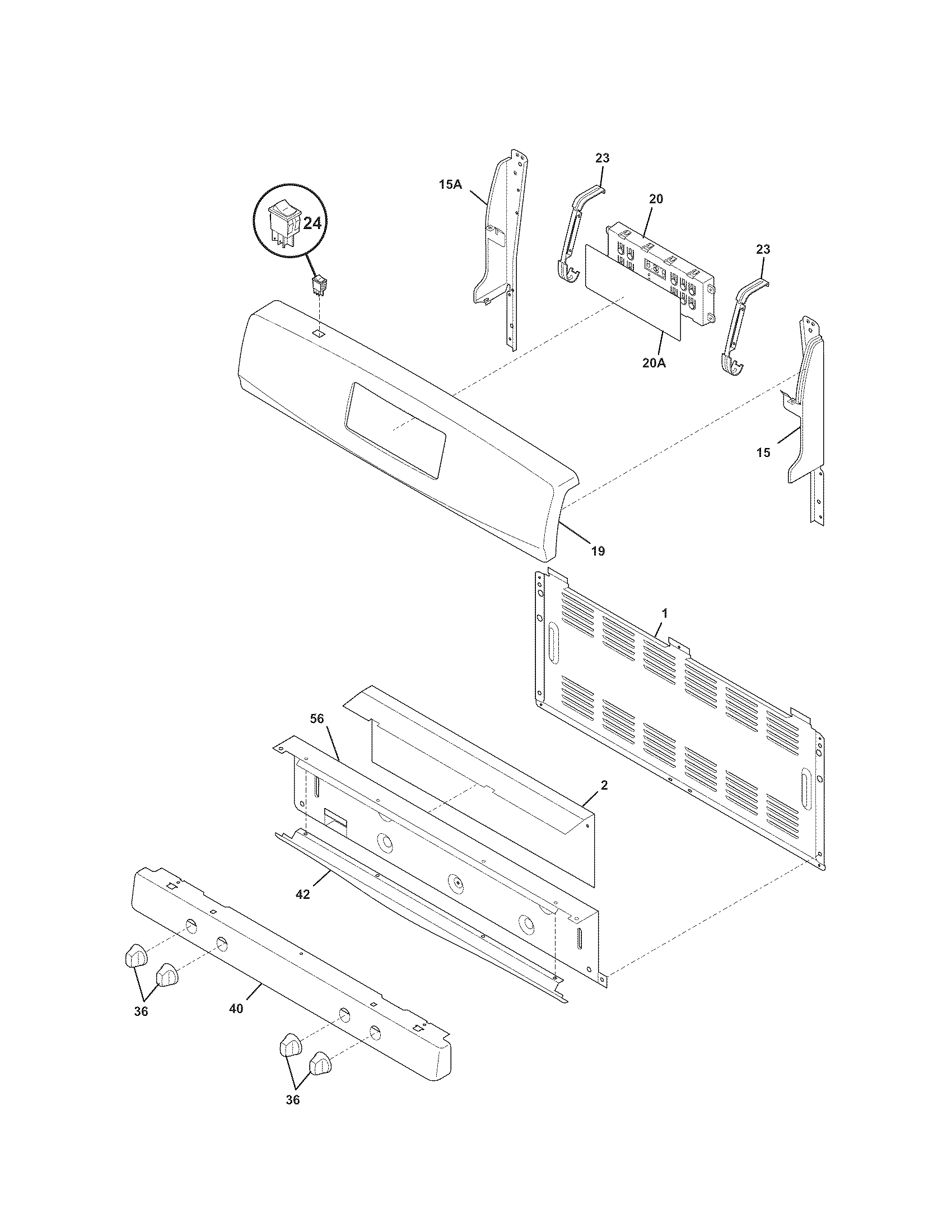 Kenmore 7907861850A backguard diagram