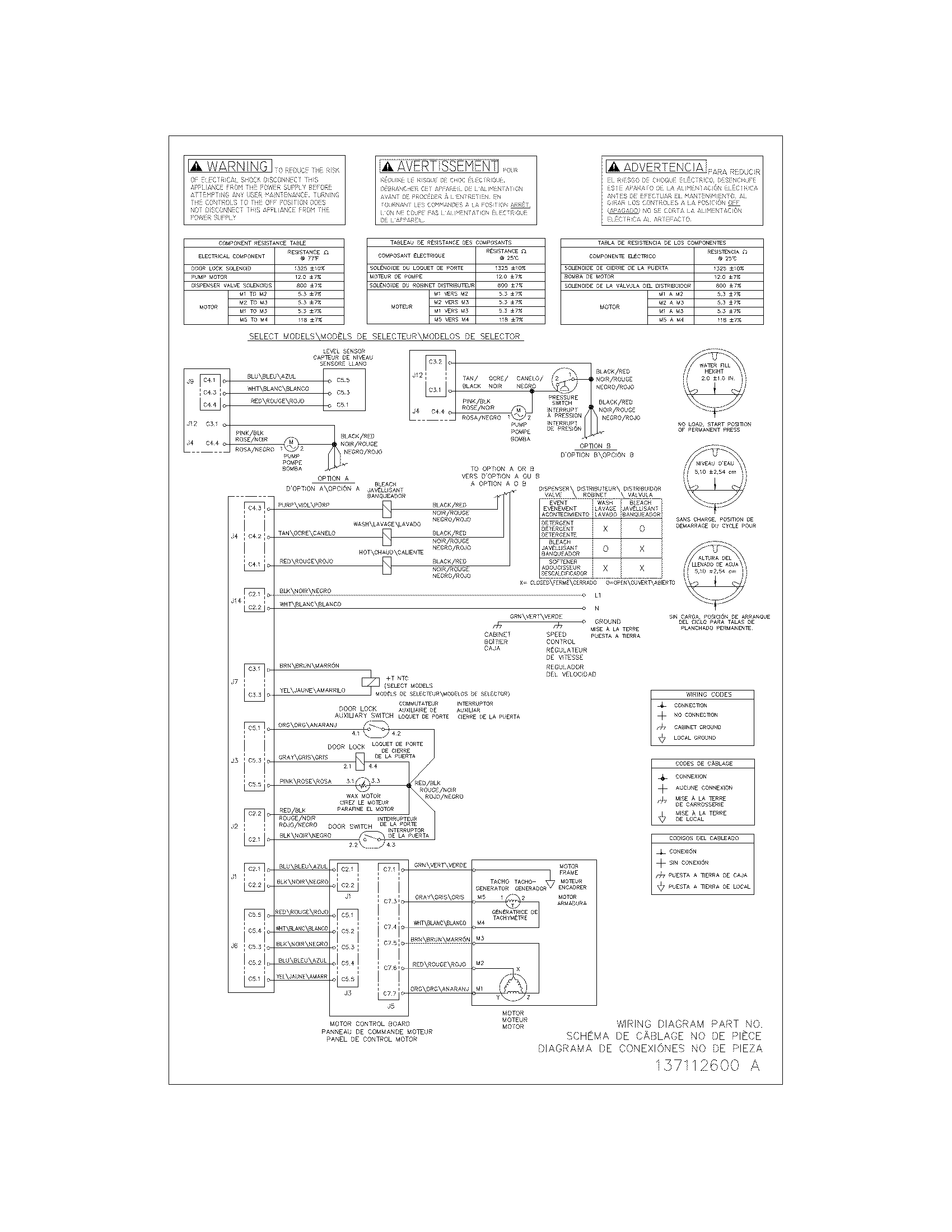 Frigidaire GLTF2940FA2 wiring diagram diagram