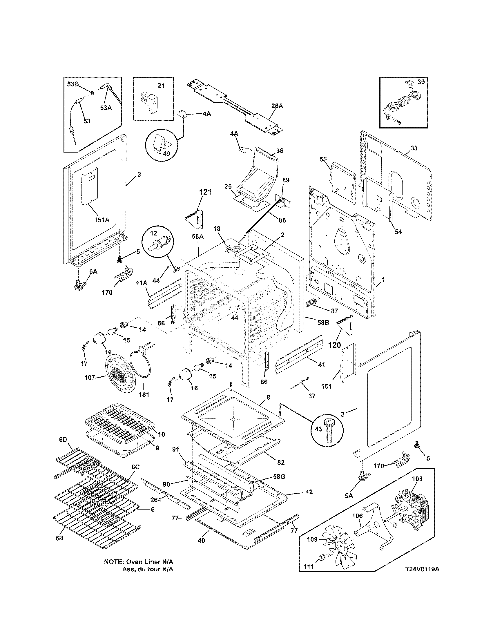 Kenmore Elite 79077543805 body diagram