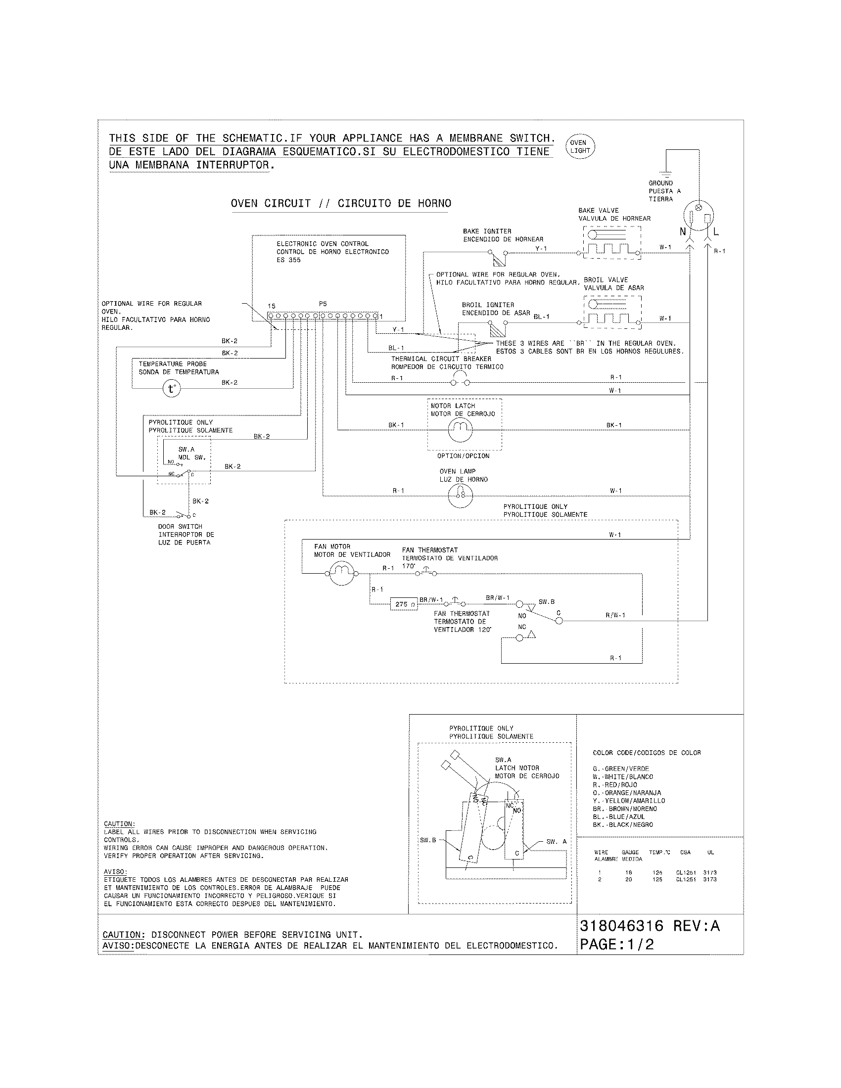 Frigidaire FGB24S5DCF wiring diagram diagram