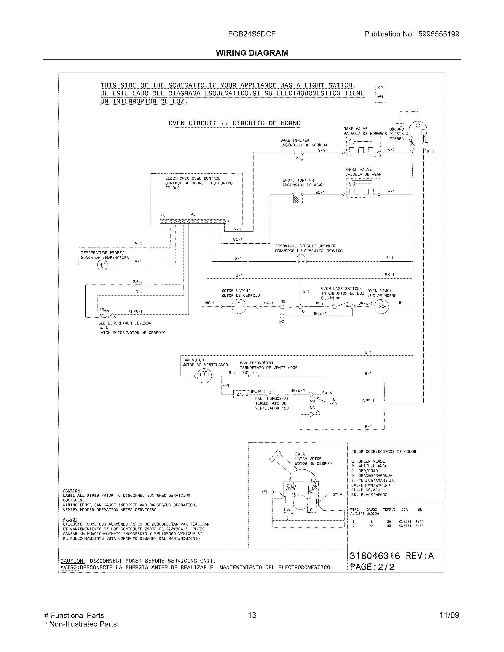 Frigidaire FGB24S5DCF wiring diagram diagram