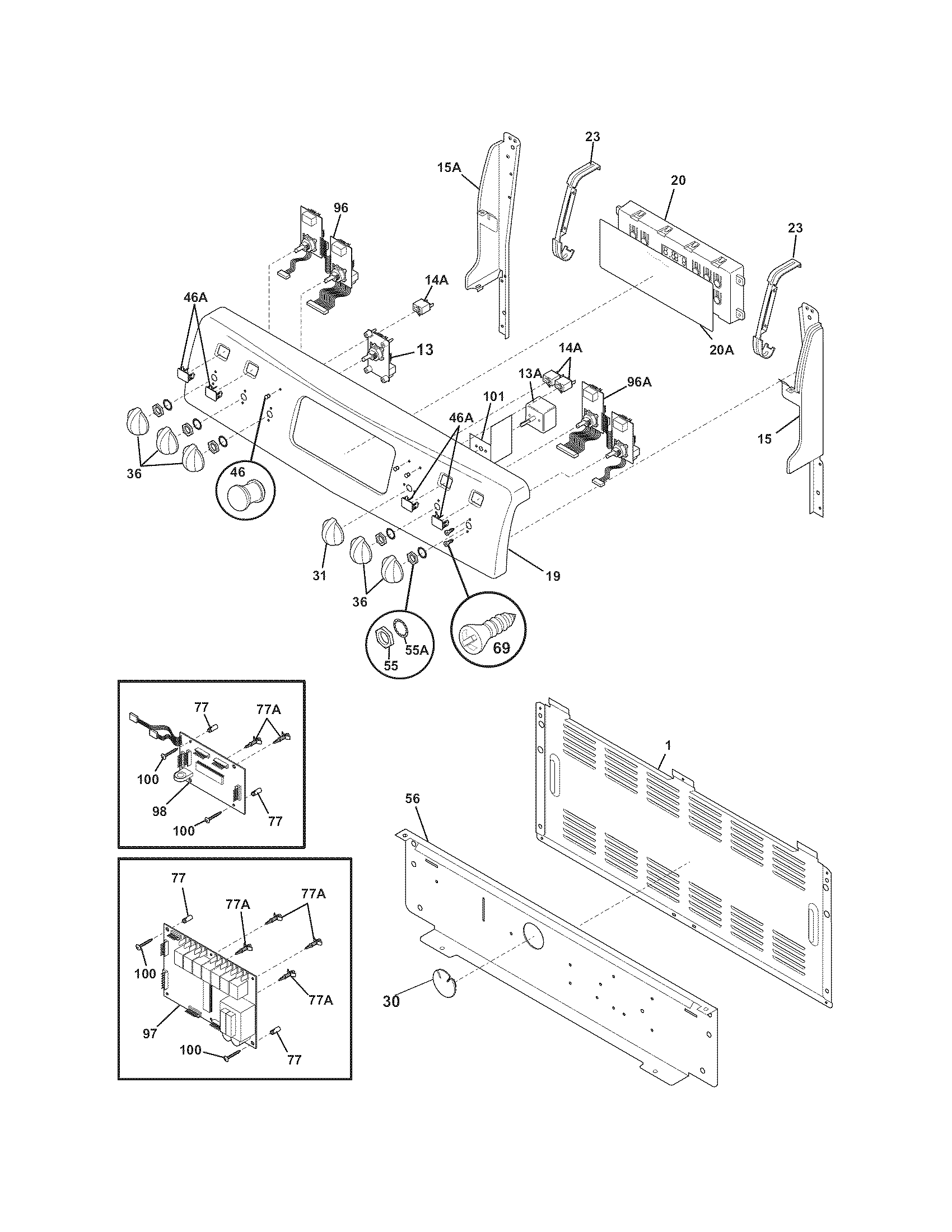 Frigidaire CPLEFMZ9GCG backguard diagram