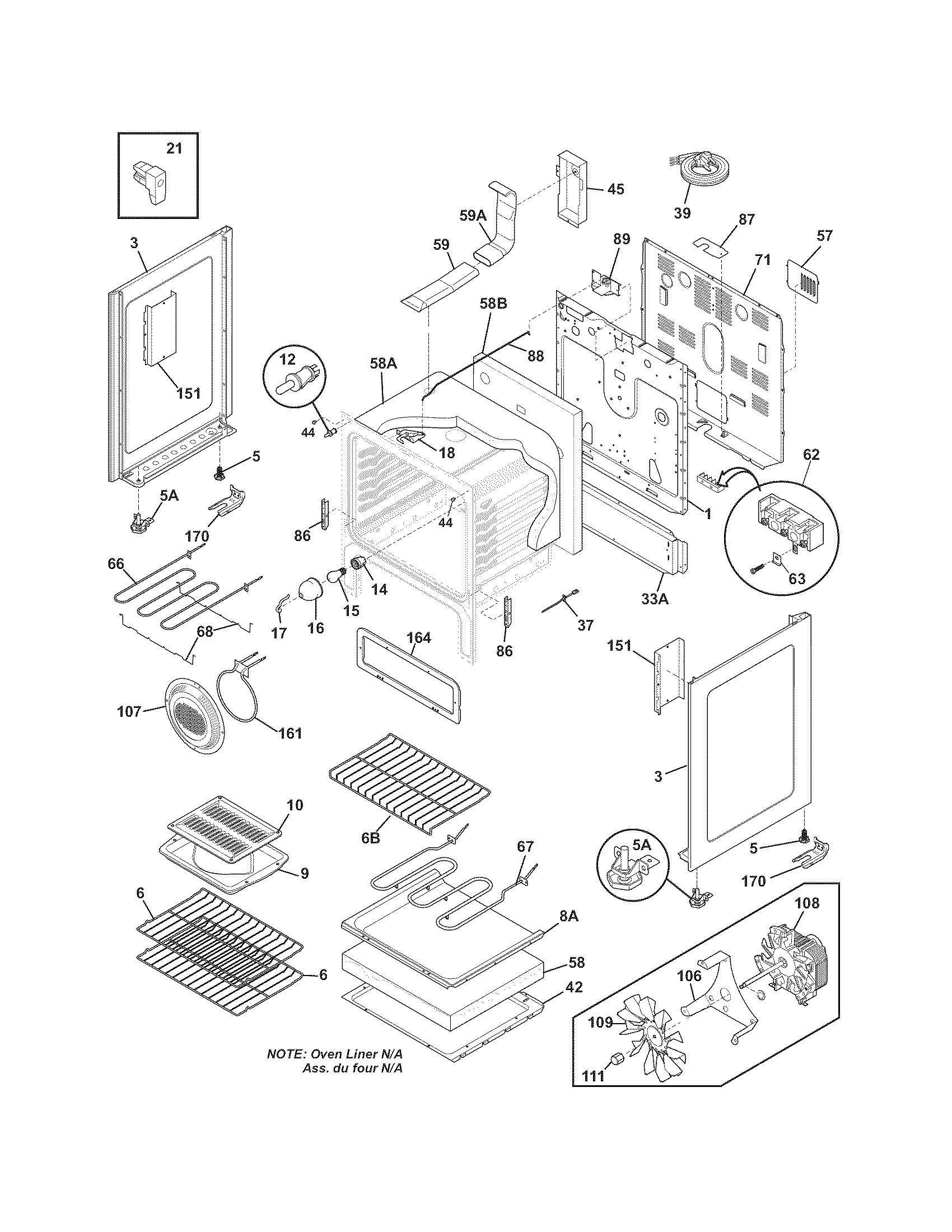 Frigidaire CPLEFMZ9GCG body diagram