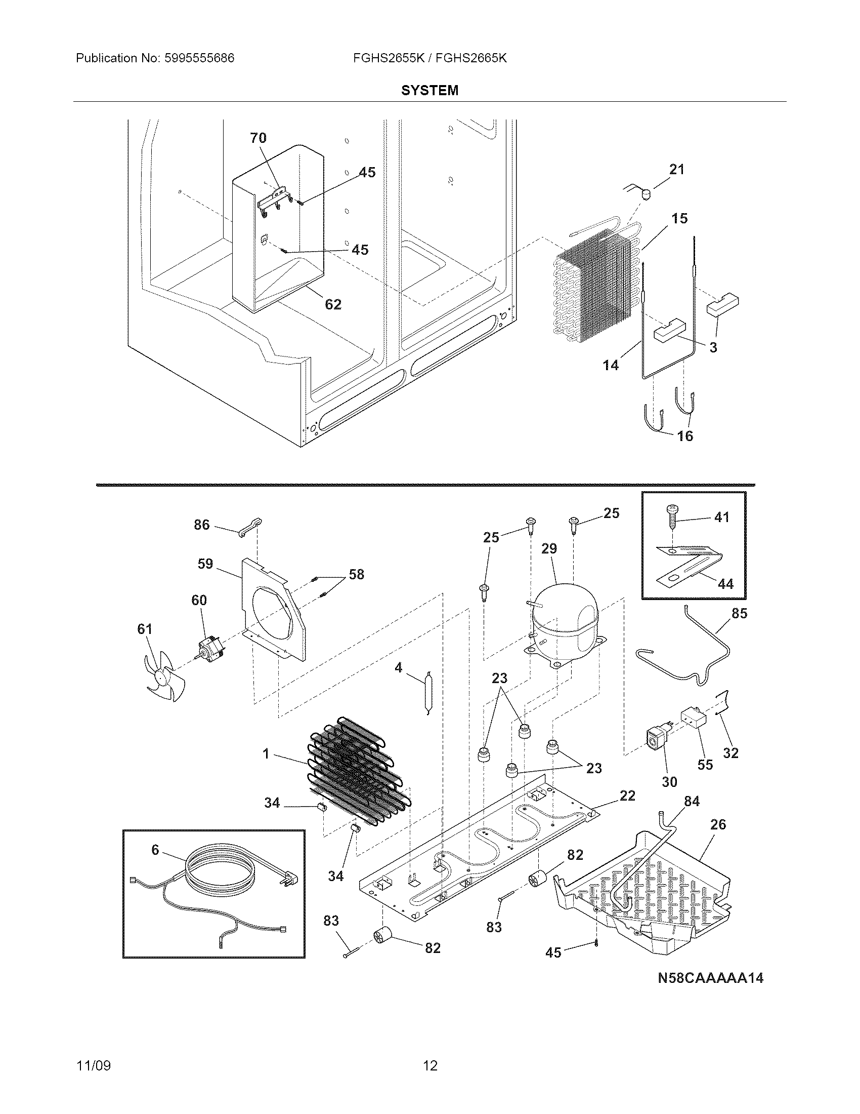Frigidaire FGHS2665KF1 system diagram