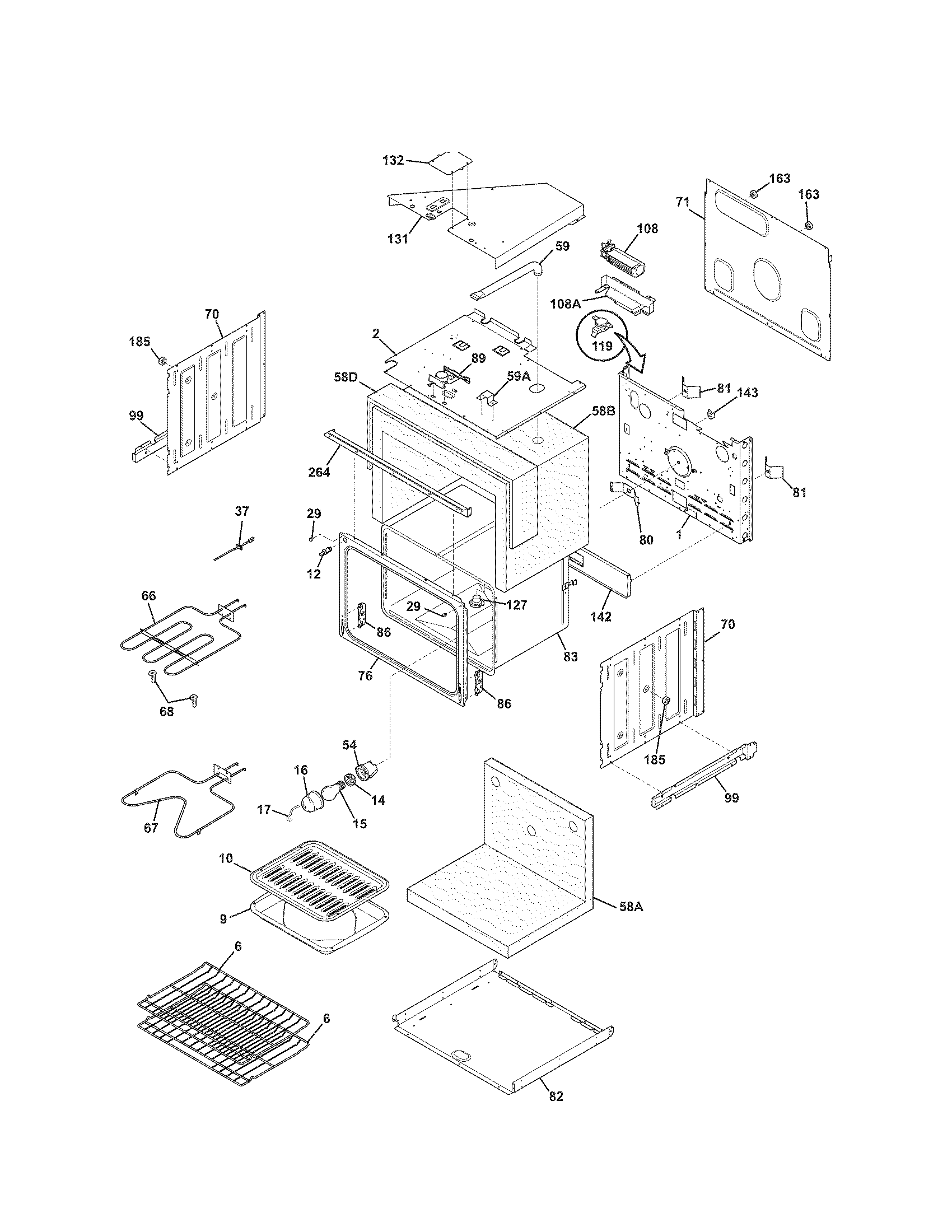 Kenmore 79048739900 upper oven diagram