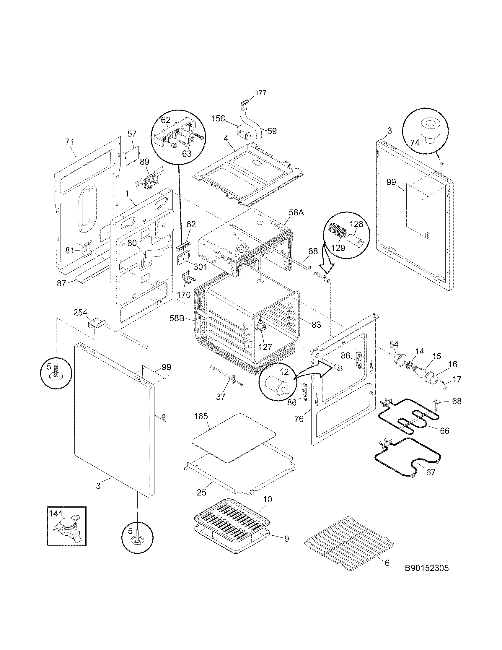 Kenmore 79090153406 body diagram
