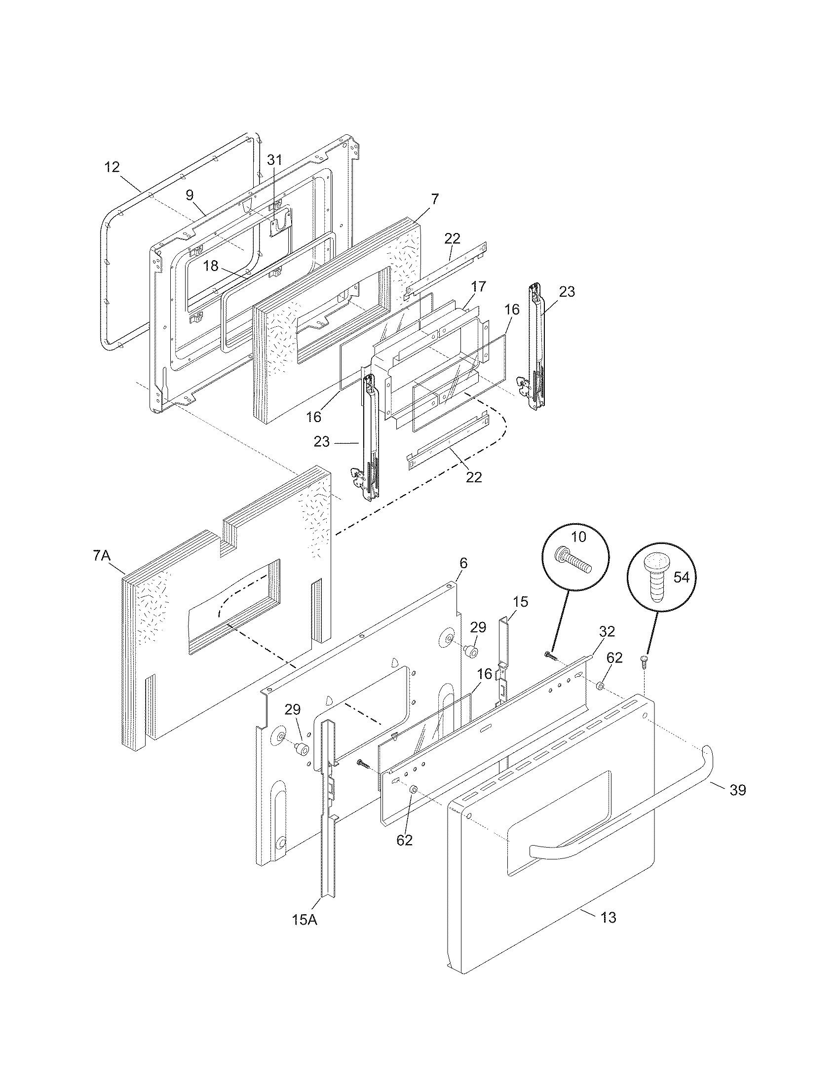 Kenmore 79090153406 door diagram