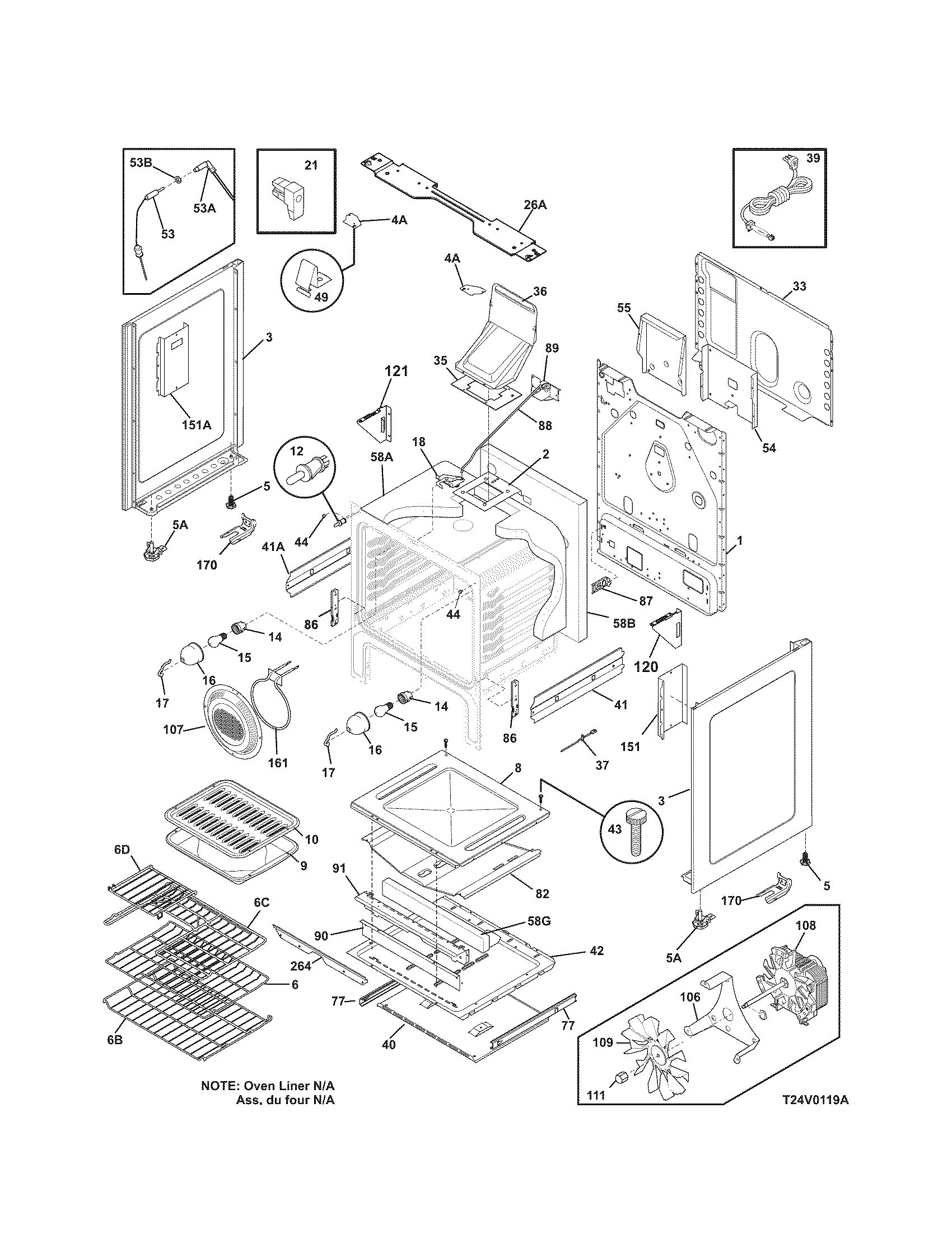 Kenmore Elite 79077533805 body diagram