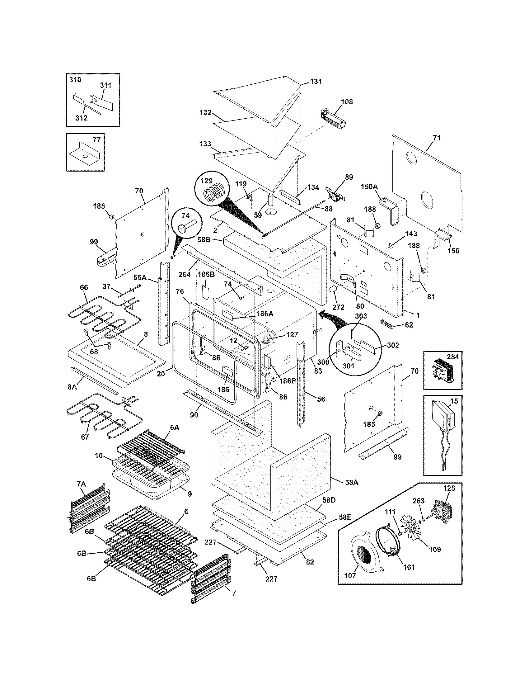 Electrolux E30EW75ESS2 body diagram