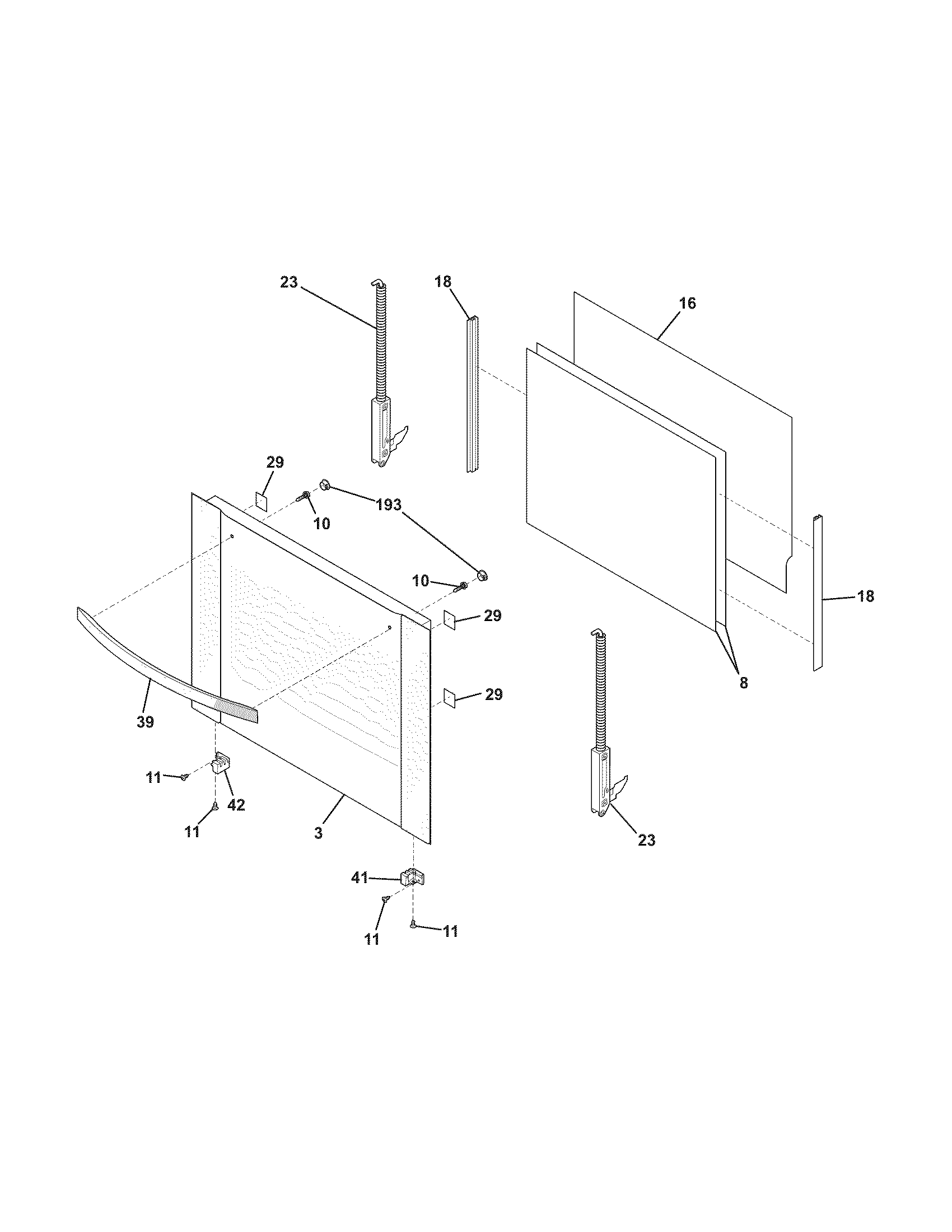 Electrolux E30EW75ESS2 door diagram