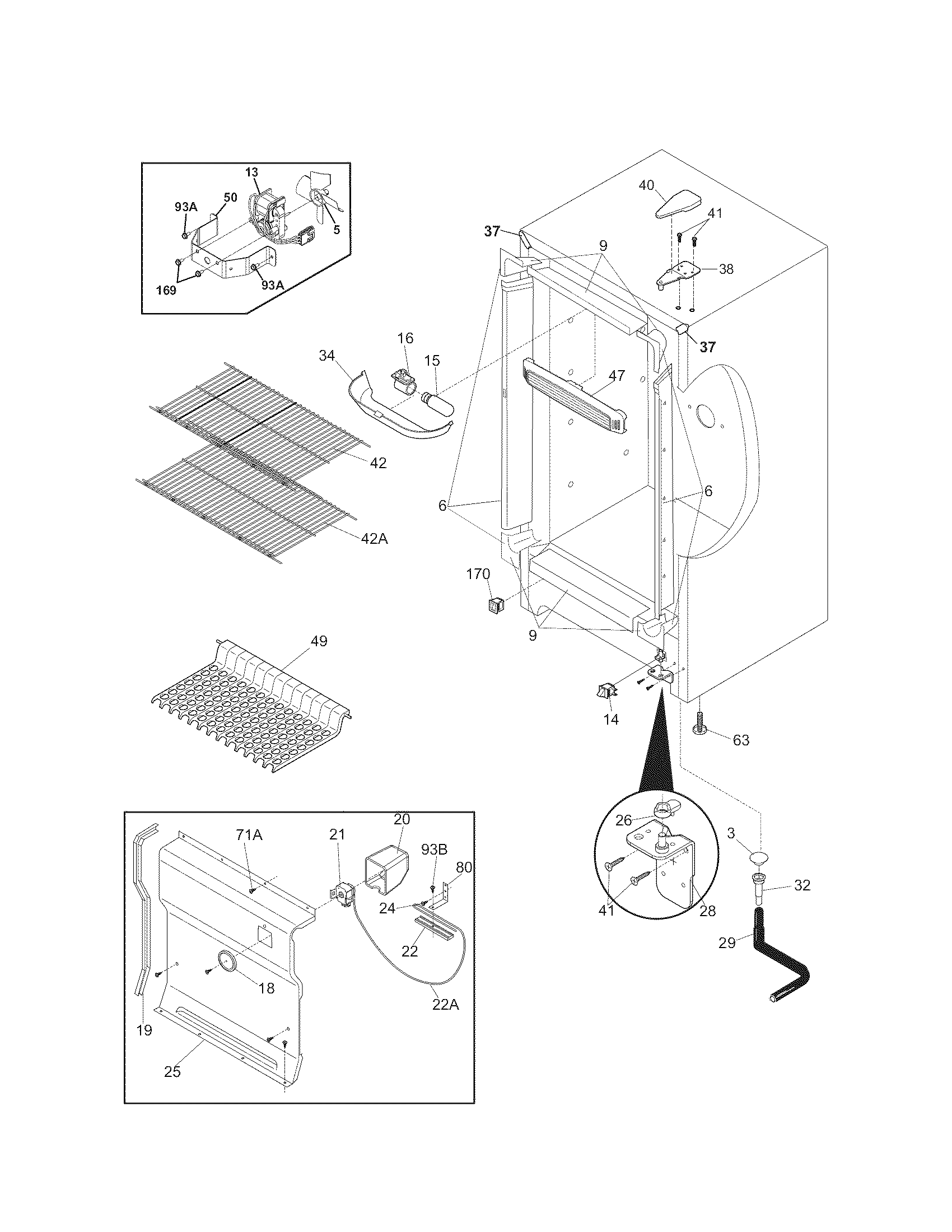 Kenmore 25328262803 cabinet diagram