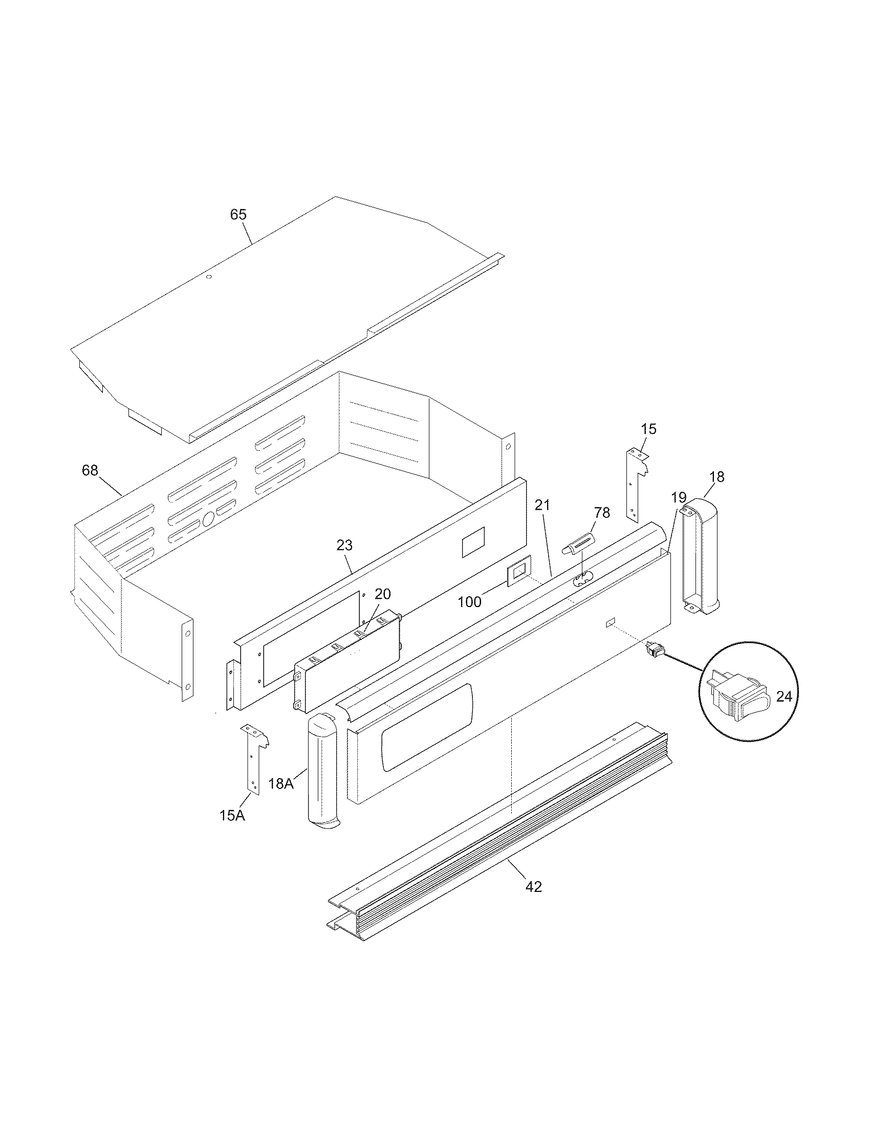 Kenmore 79040453801 control panel diagram