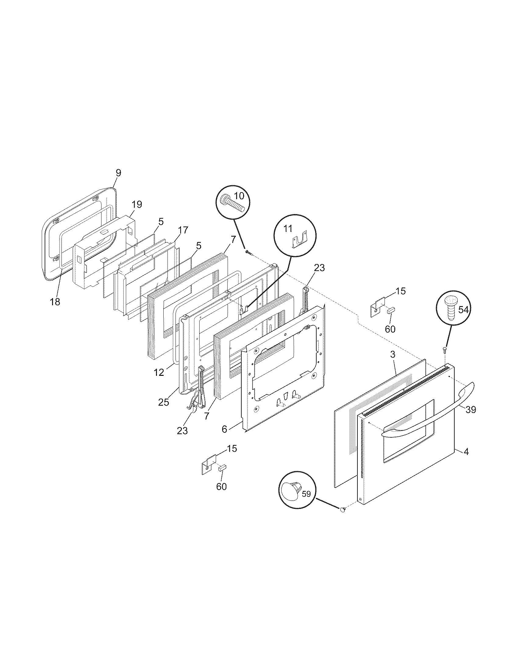 Kenmore 79040453801 door diagram