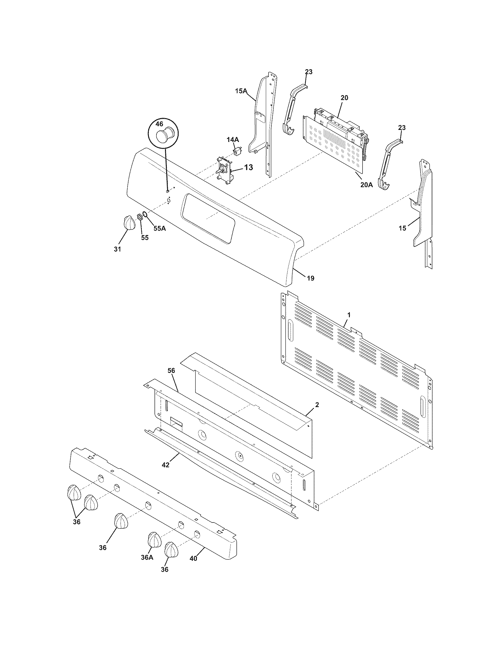 Frigidaire FGFLMC55GCK backguard diagram