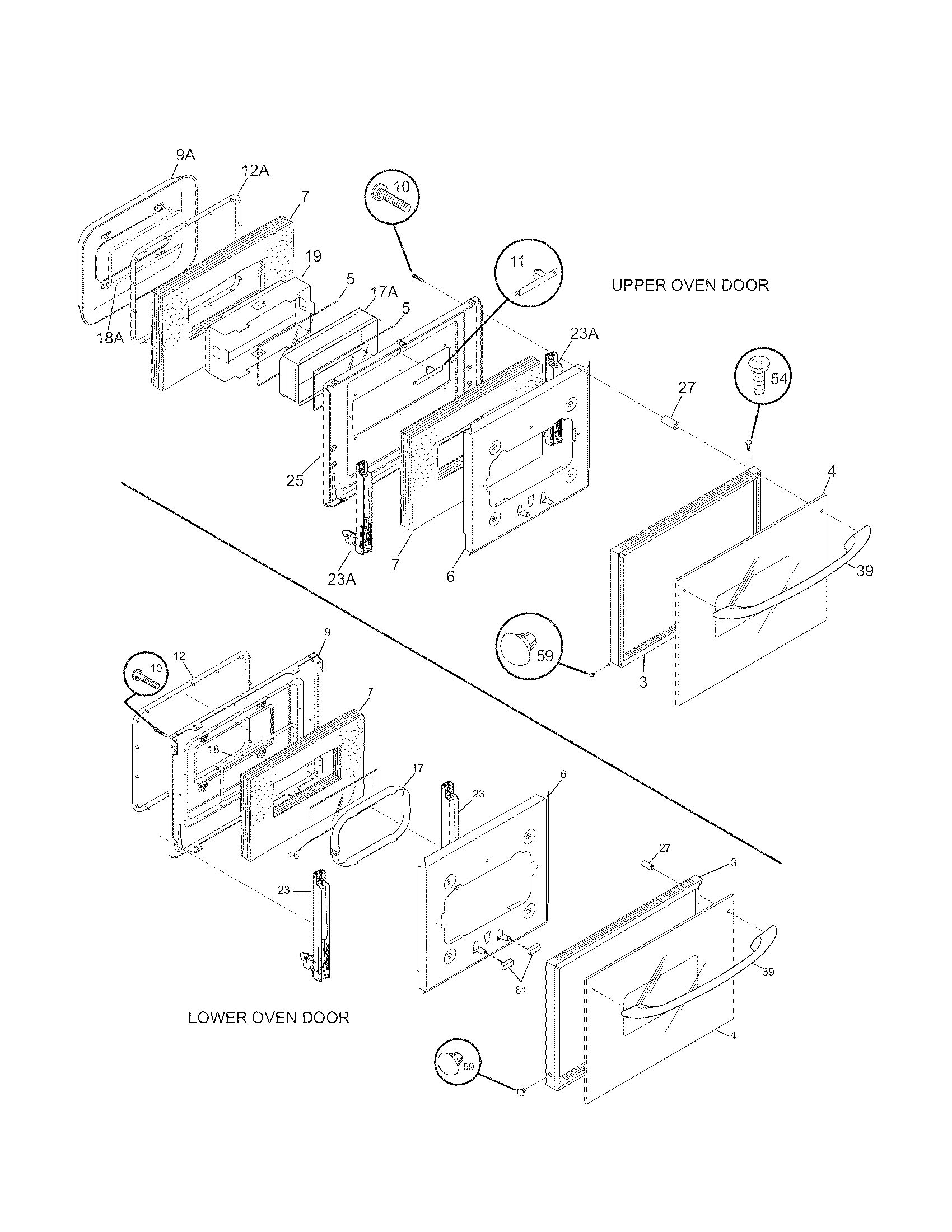 Kenmore 79040619801 doors diagram