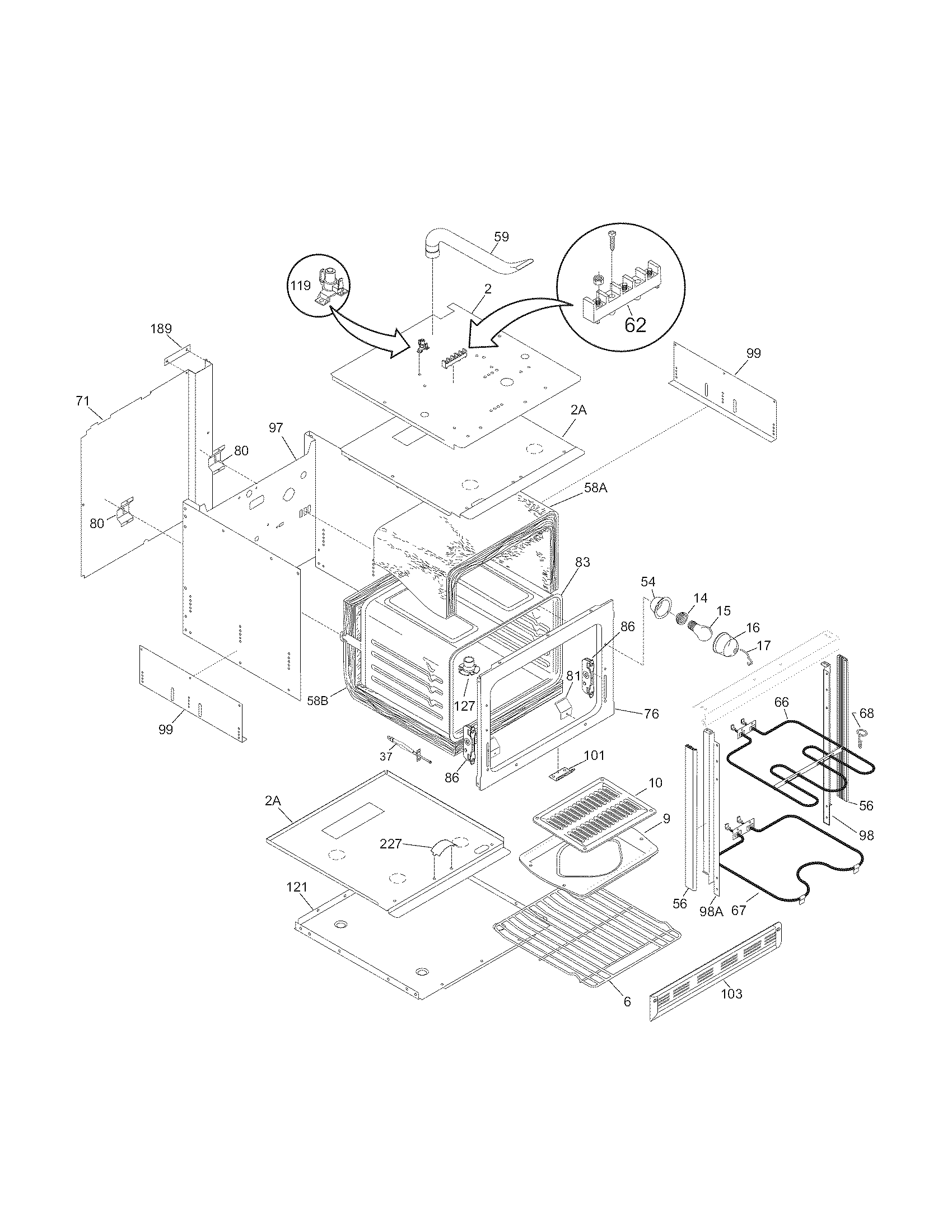 Kenmore 79040439801 body diagram