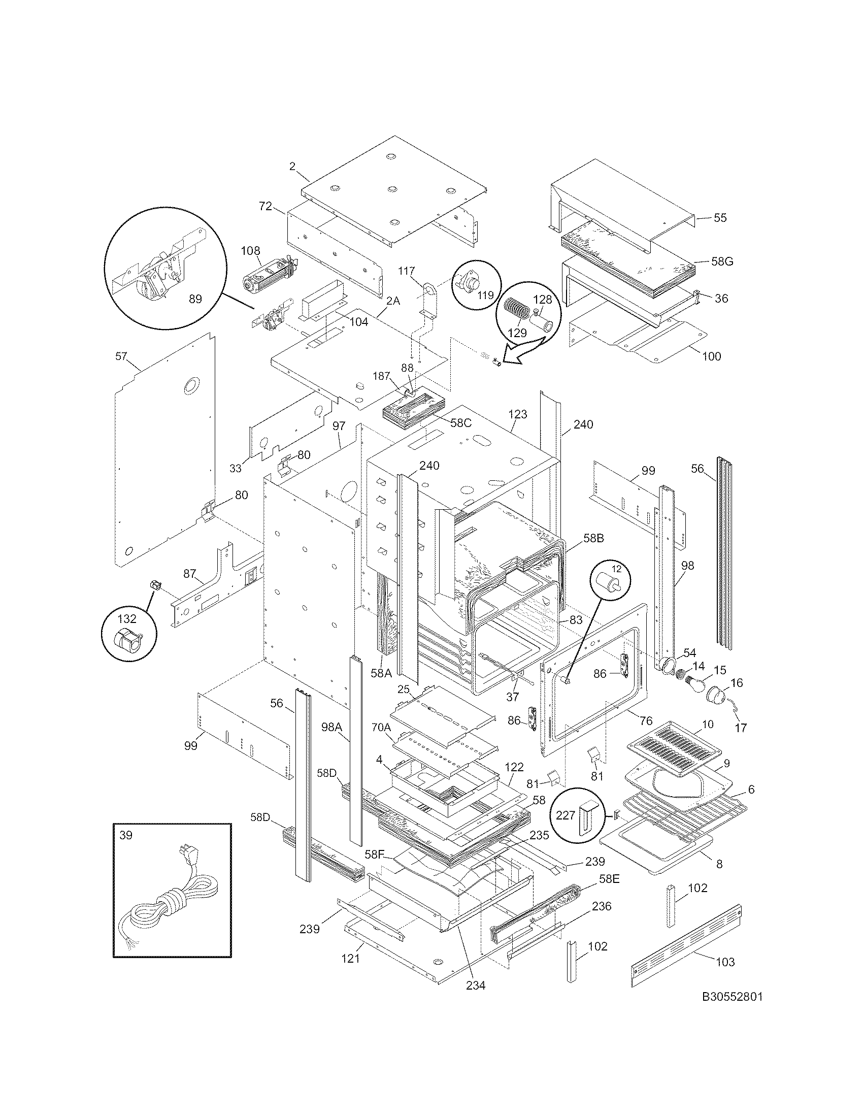 Kenmore 79030559802 body diagram