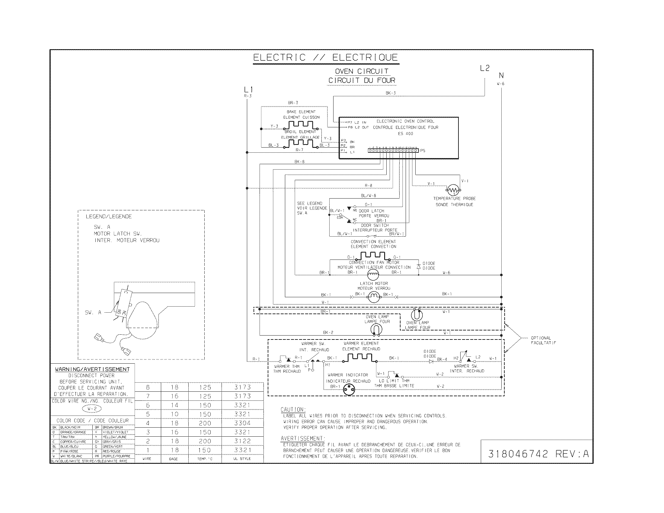 Frigidaire PGLEF385CB2 wiring diagram diagram