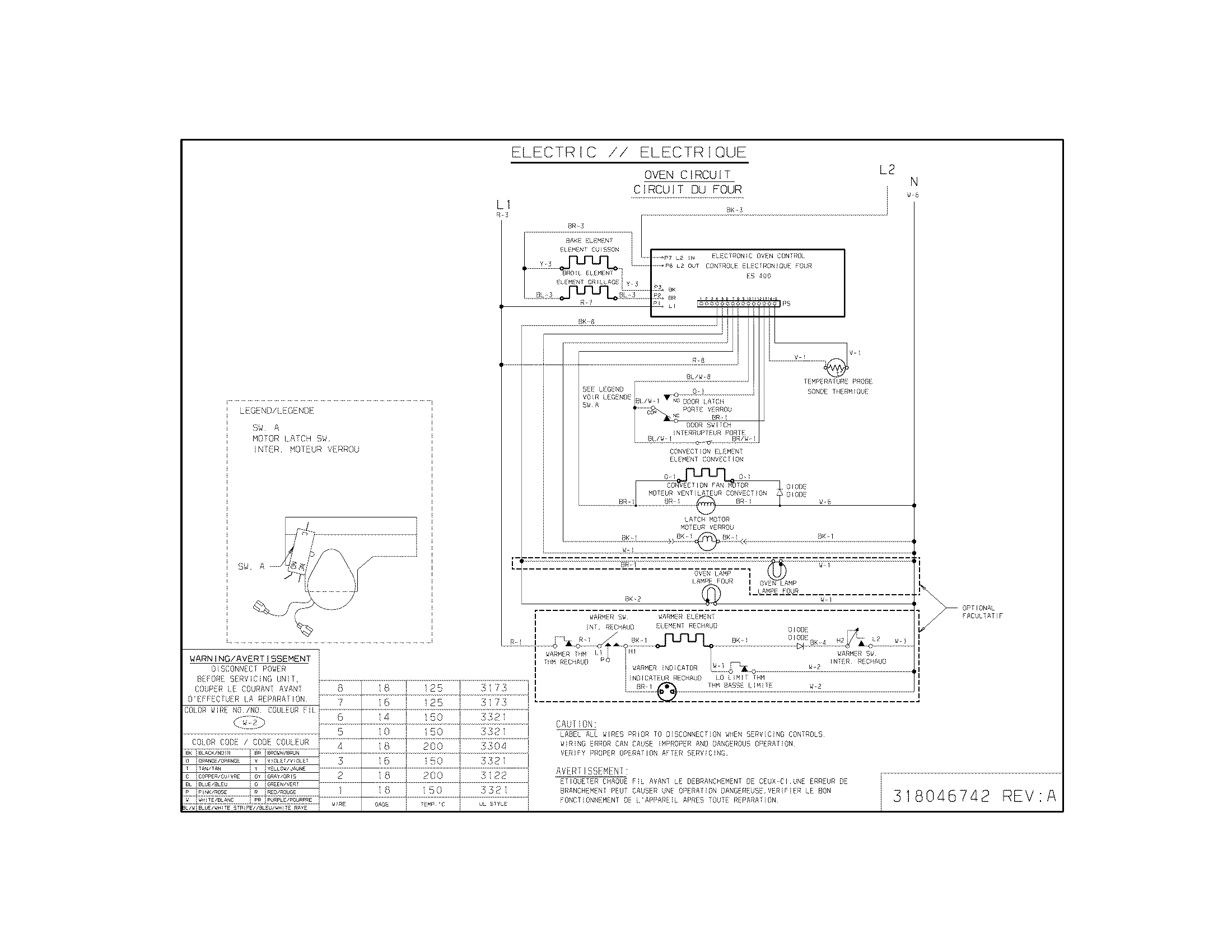 Frigidaire PGLEF385CS4 wiring diagram diagram