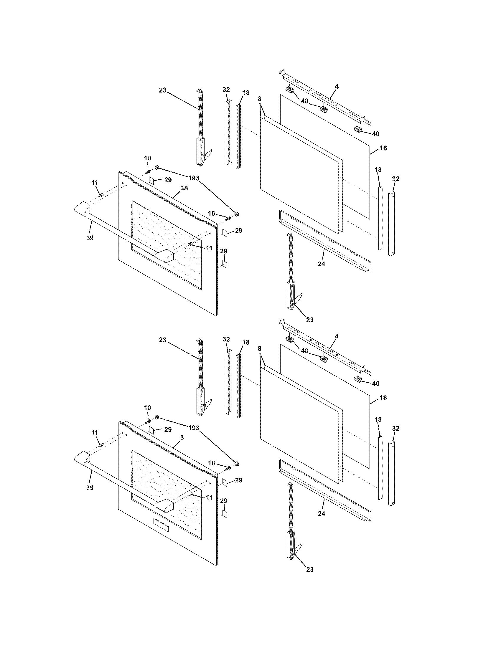 Electrolux E30EW85GPS4 doors diagram