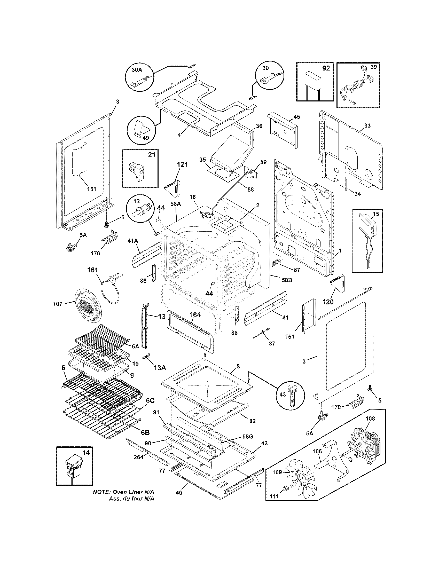 Electrolux EI30GF55GBC body diagram