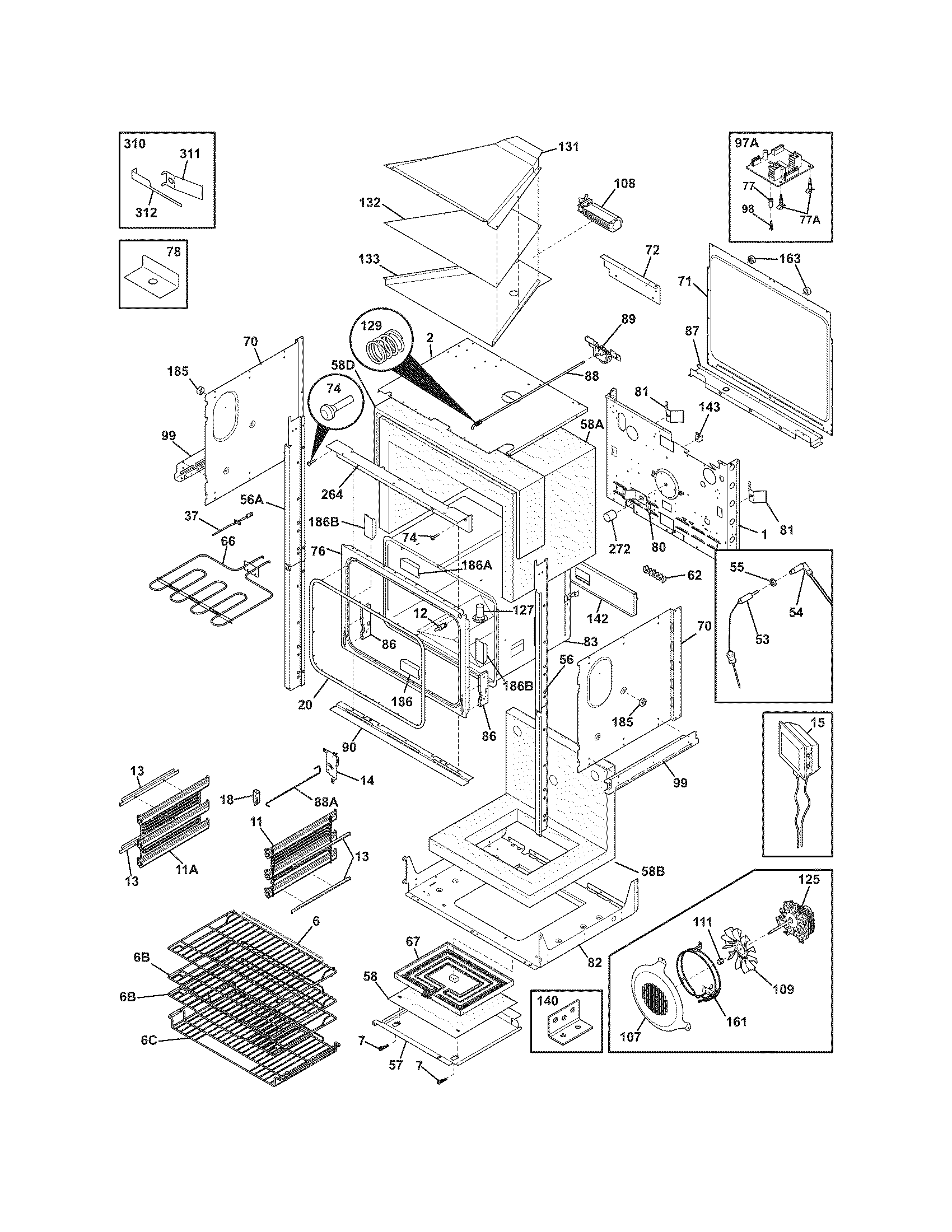 Electrolux E30EW85GSS4 lower oven diagram