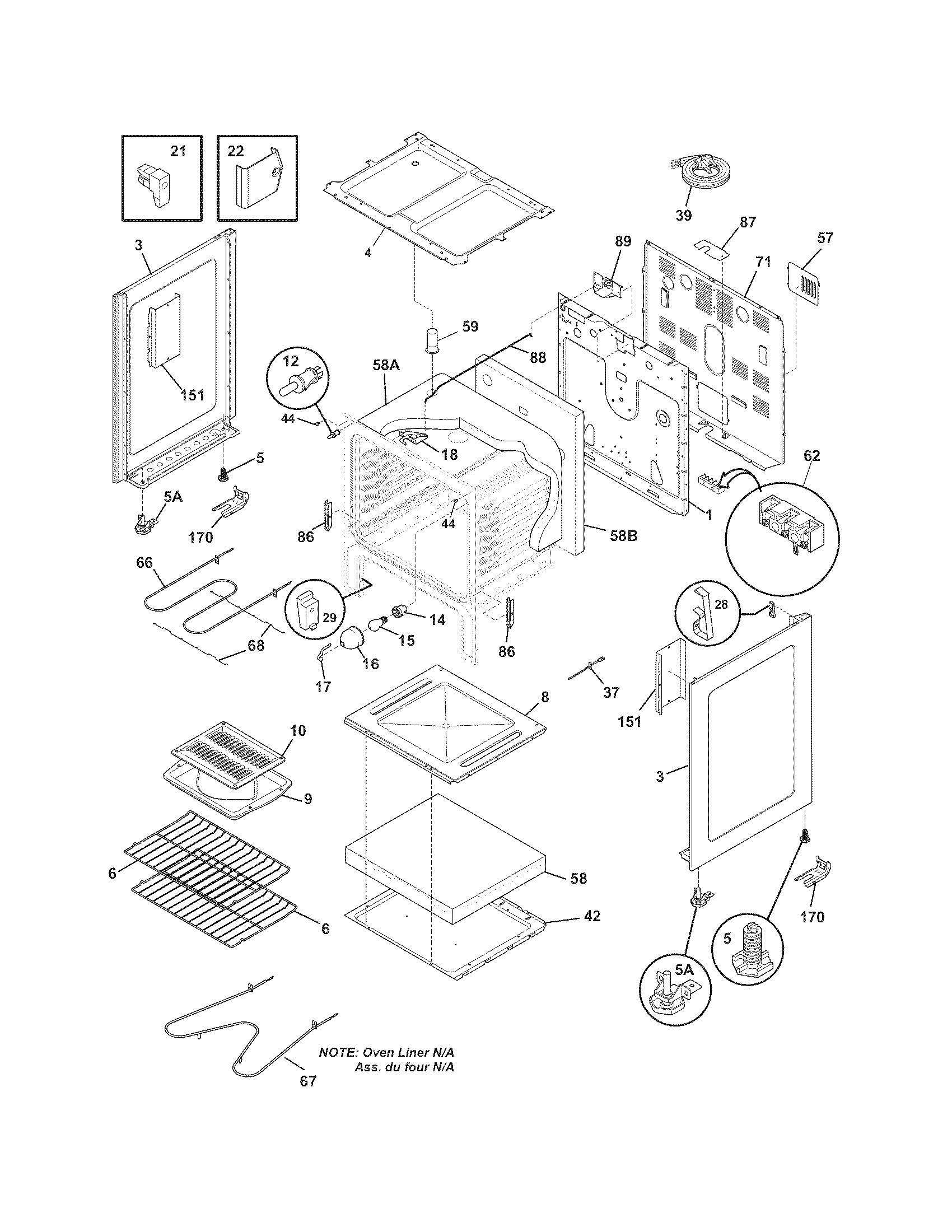Crosley CCRE350GBBC body diagram