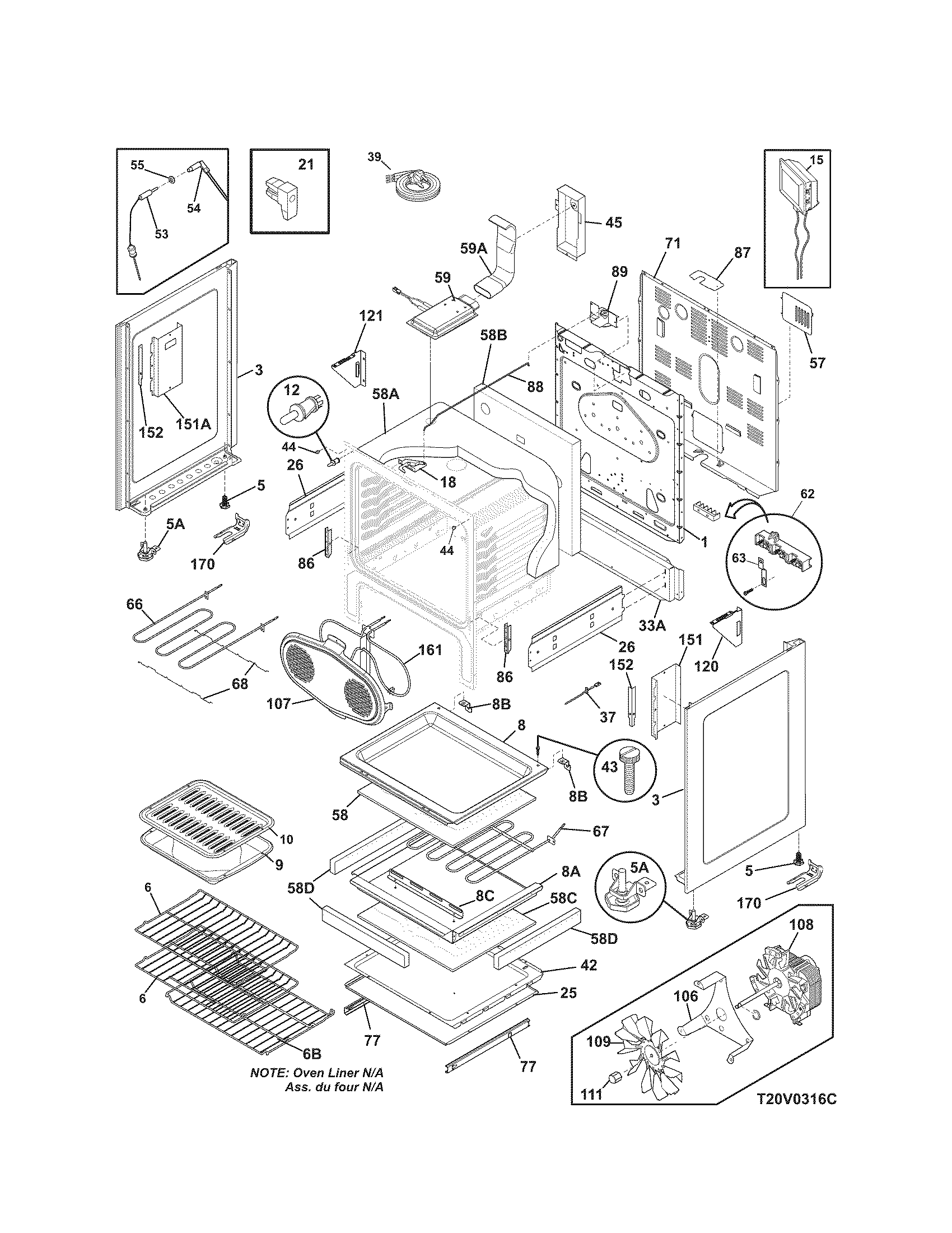 Kenmore Elite 79097479803 body diagram