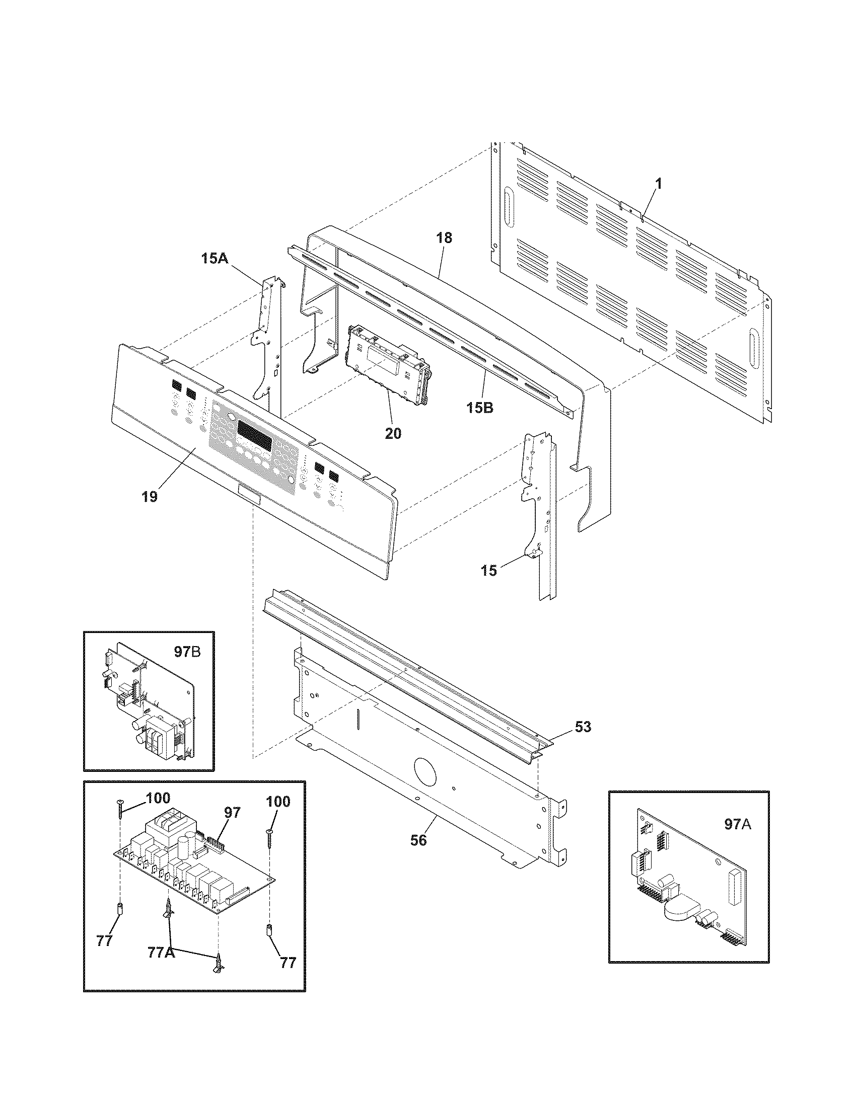 Kenmore Elite 79097473805 backguard diagram