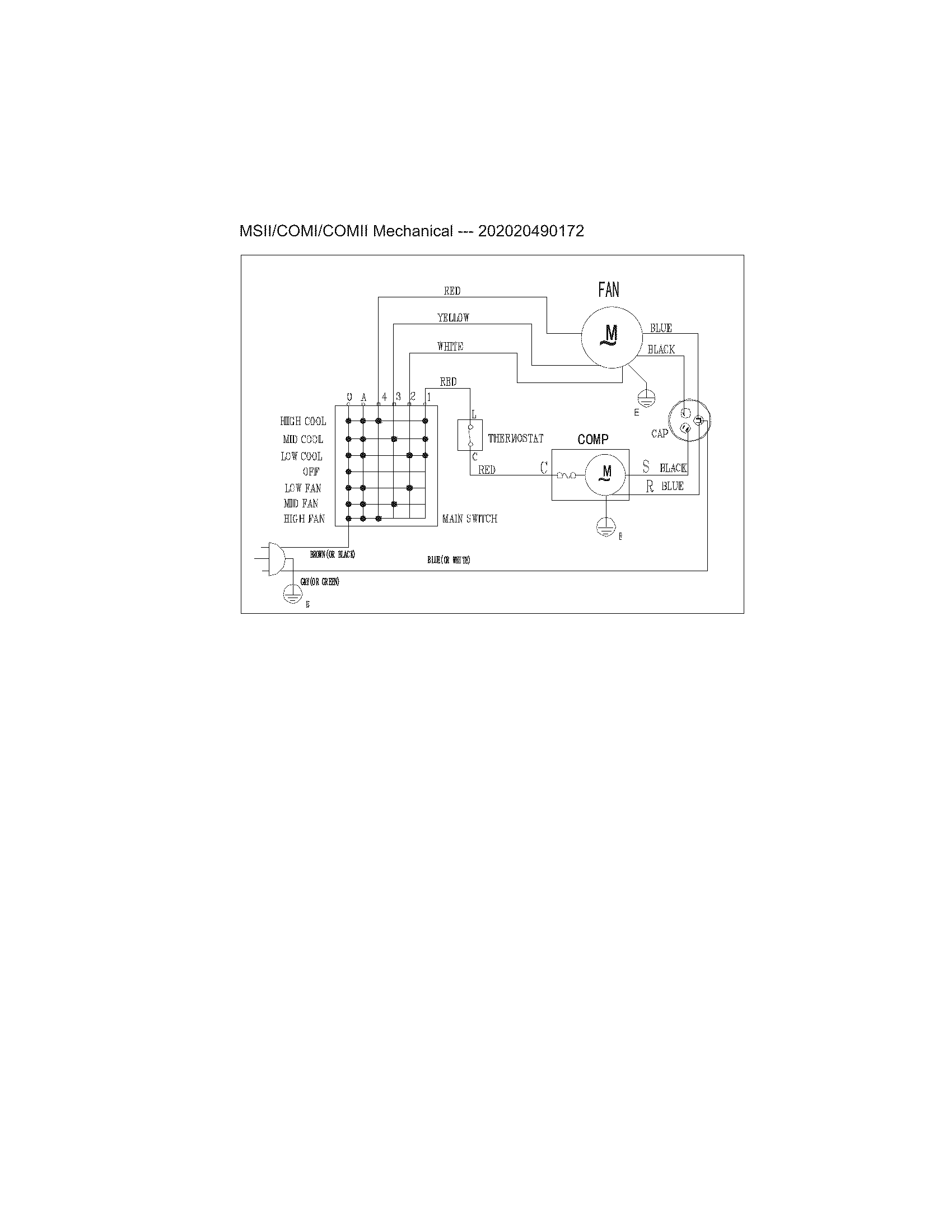 Frigidaire FRA122CT10 wiring diagram diagram