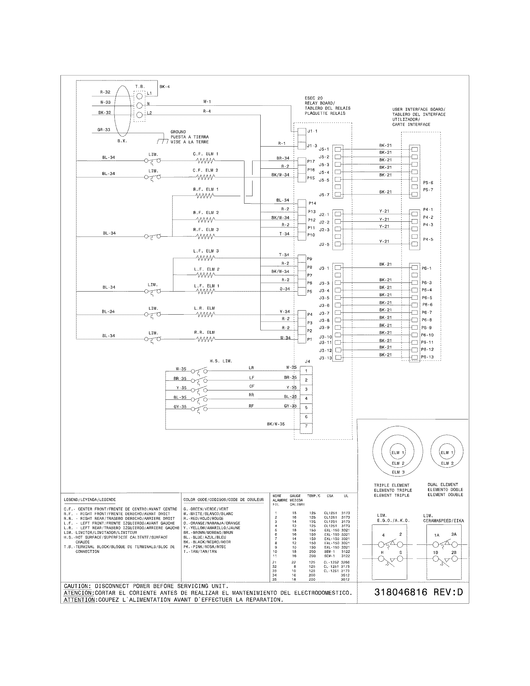 Electrolux E36EC70FSS3 wiring diagram diagram