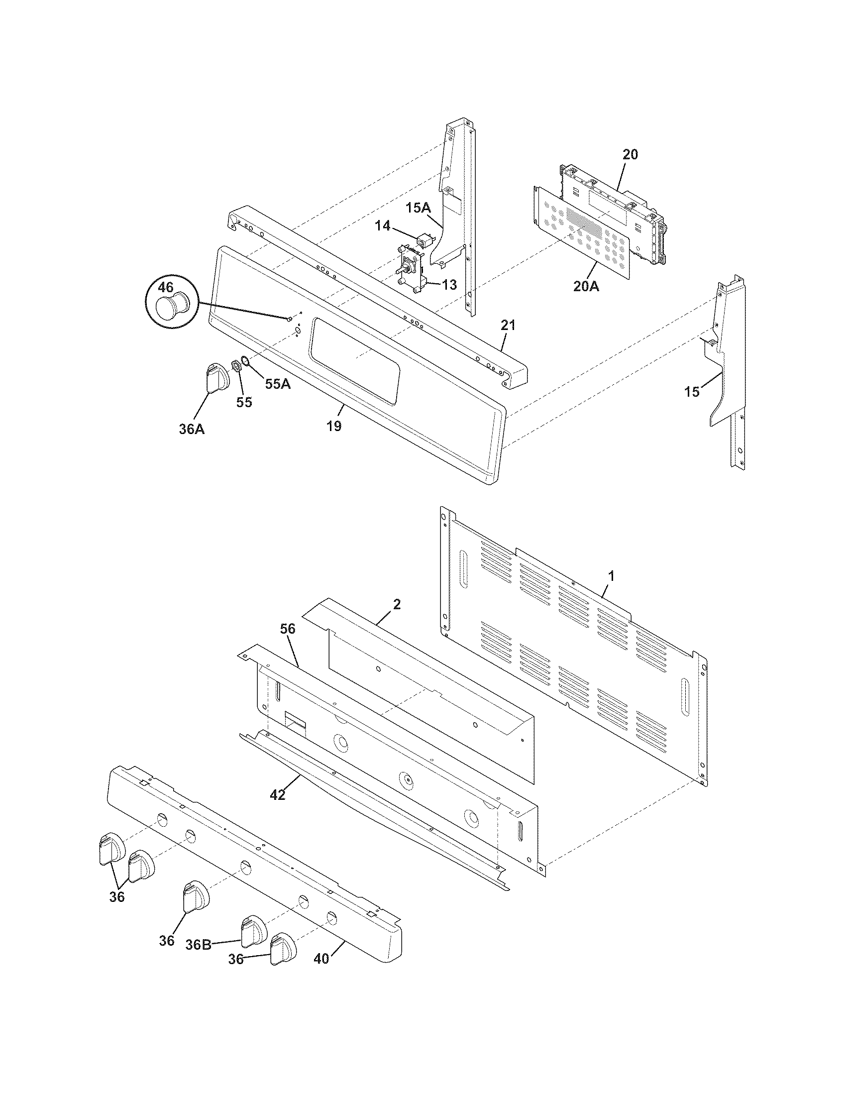 Frigidaire FGGF305MKFE backguard diagram