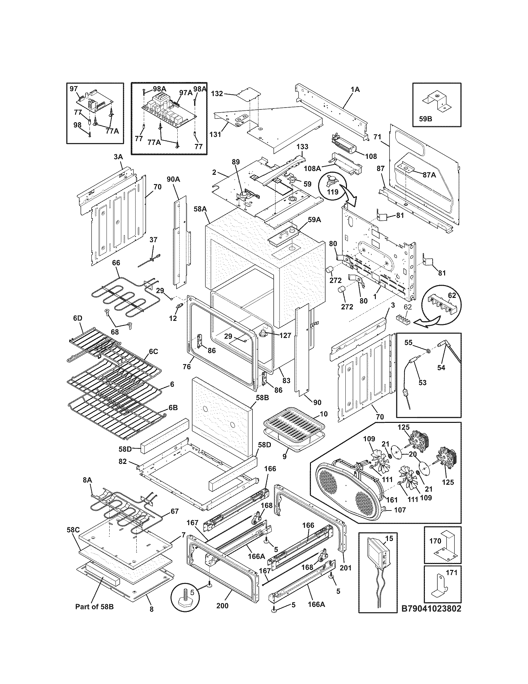 Kenmore Elite 79041023802 body diagram