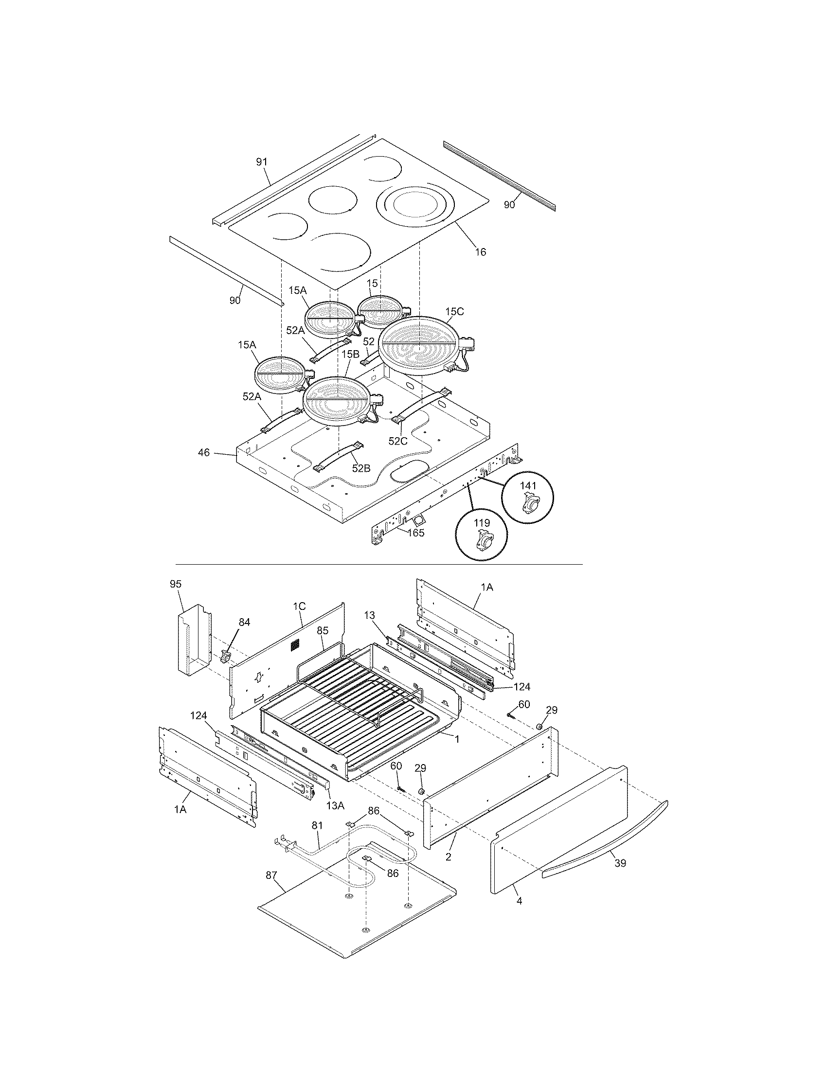 Kenmore Elite 79041023802 top/drawer diagram