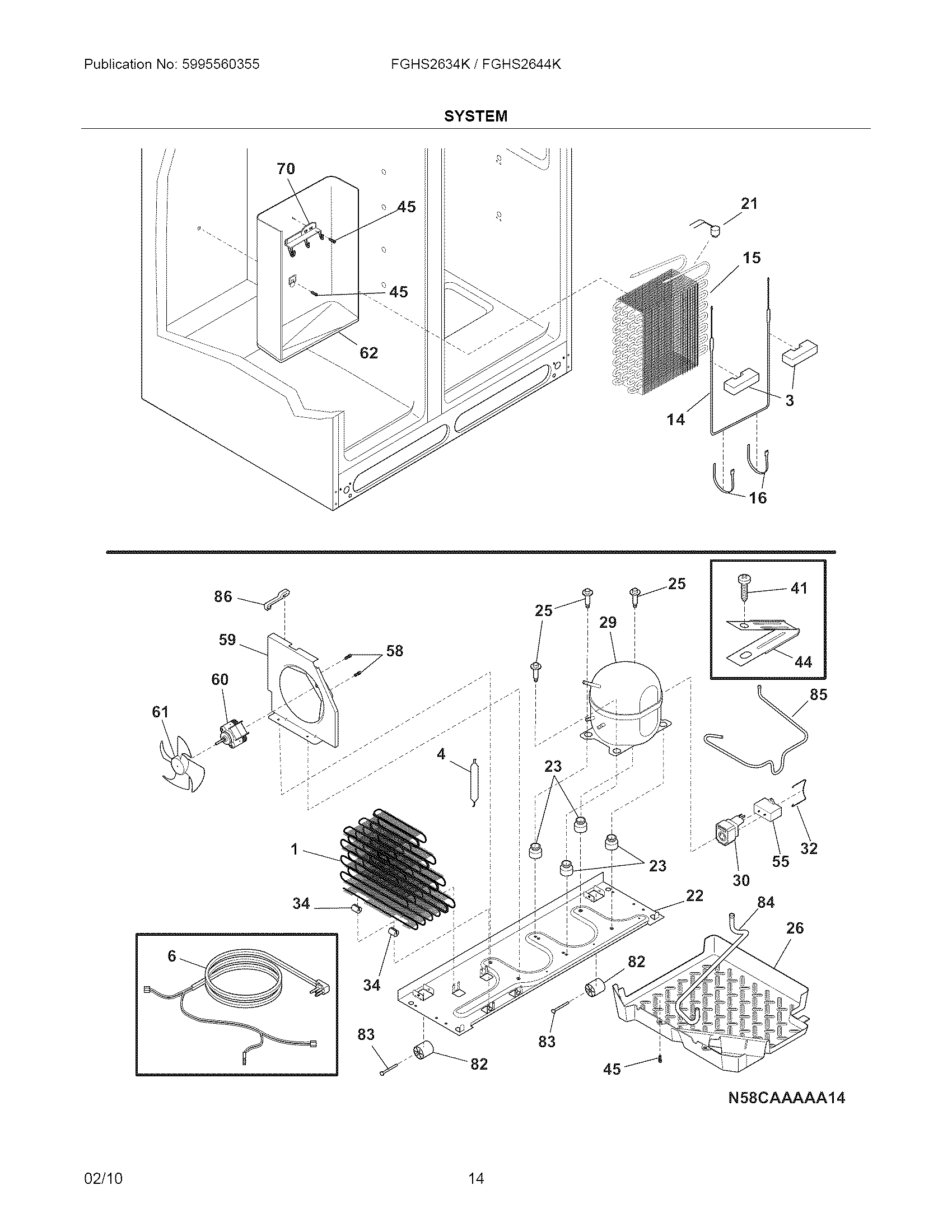 Frigidaire FGHS2634KQ2 system diagram