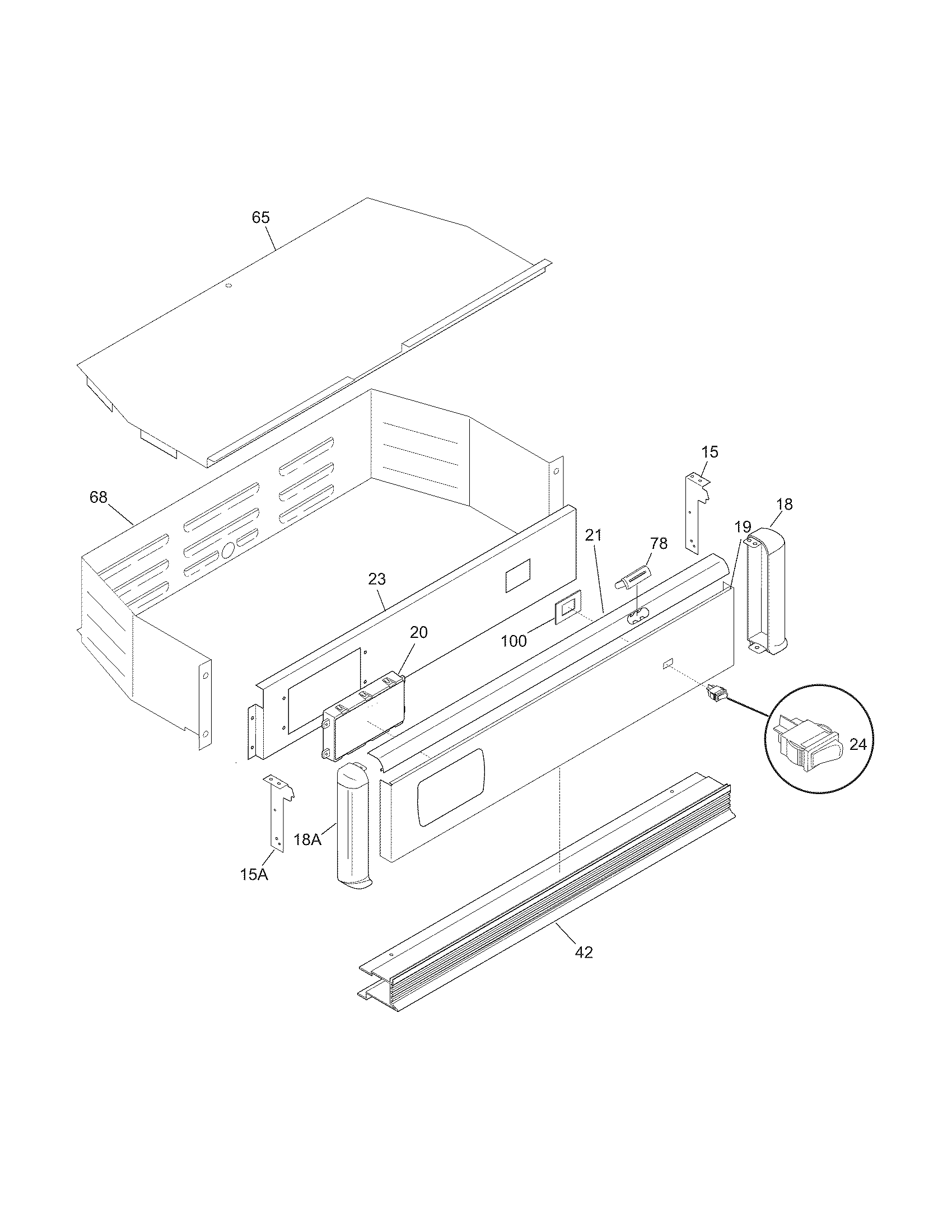 Frigidaire FEB24S2ABE control panel diagram