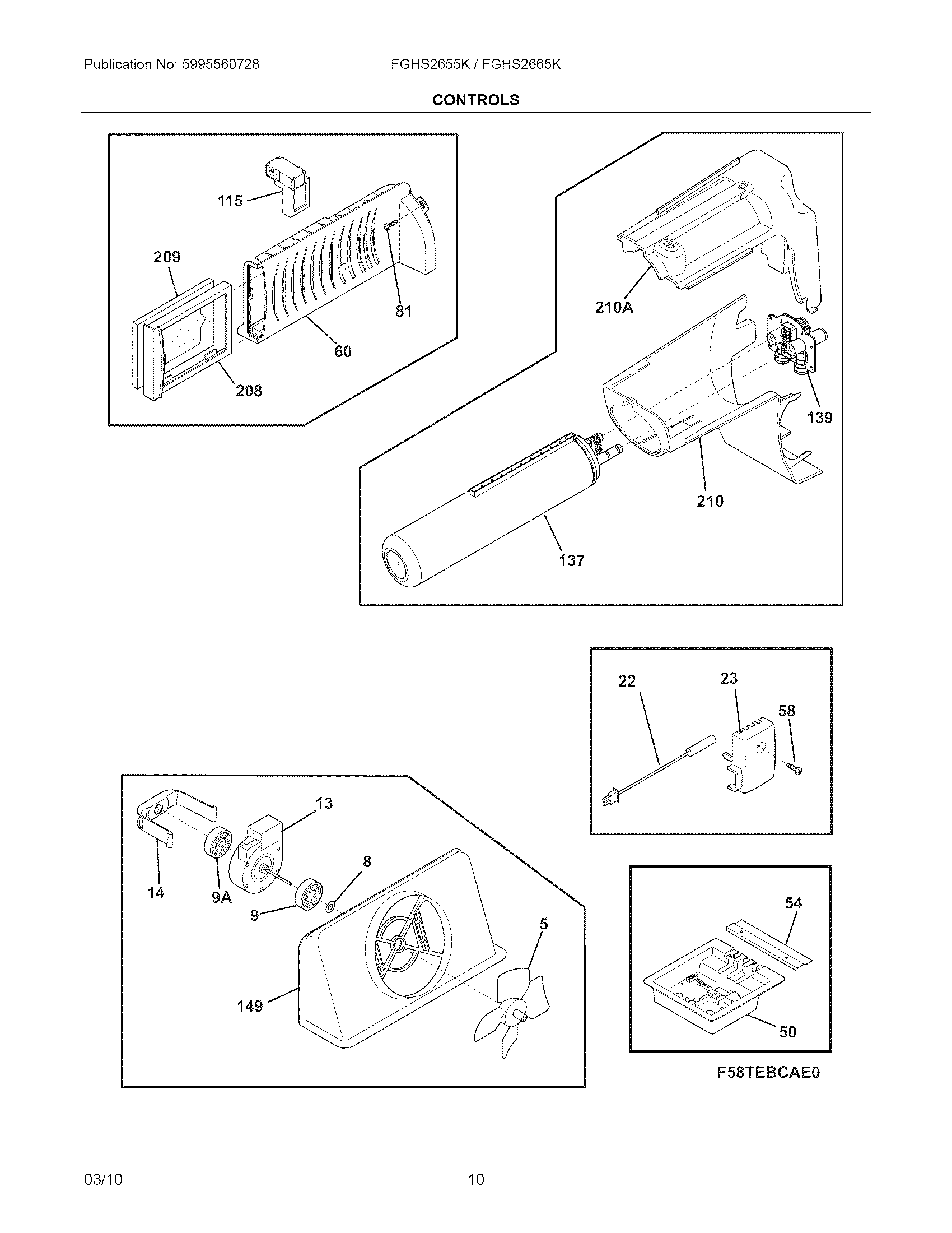 Frigidaire FGHS2665KF2 controls diagram
