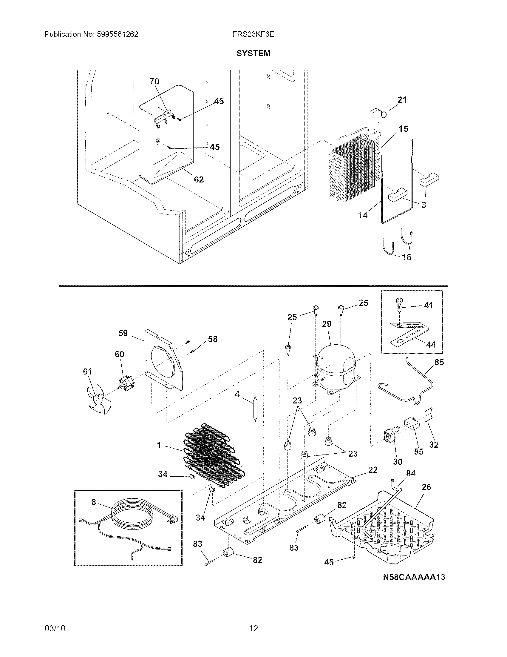 Frigidaire FRS23KF6EME system diagram